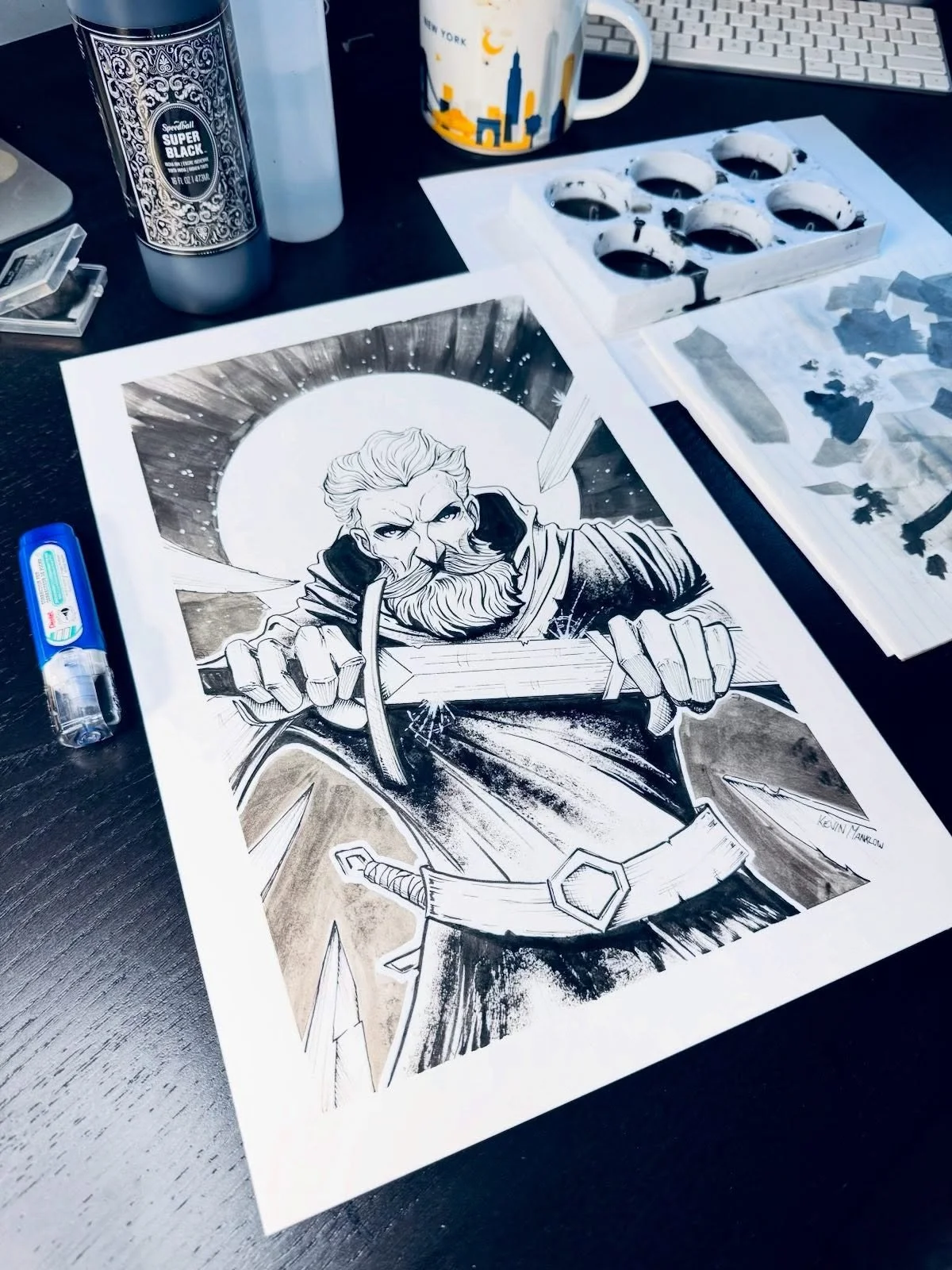 Fan art exchange reciprocal post!! Check out @rowdyink2021&rsquo;s recent post where he shared some amazing #feralcomic #fanart - and this is @kevin_manklow returning the favour. This is inspired by @rowdyink2021&rsquo;s book Sinclair. Check it out. 