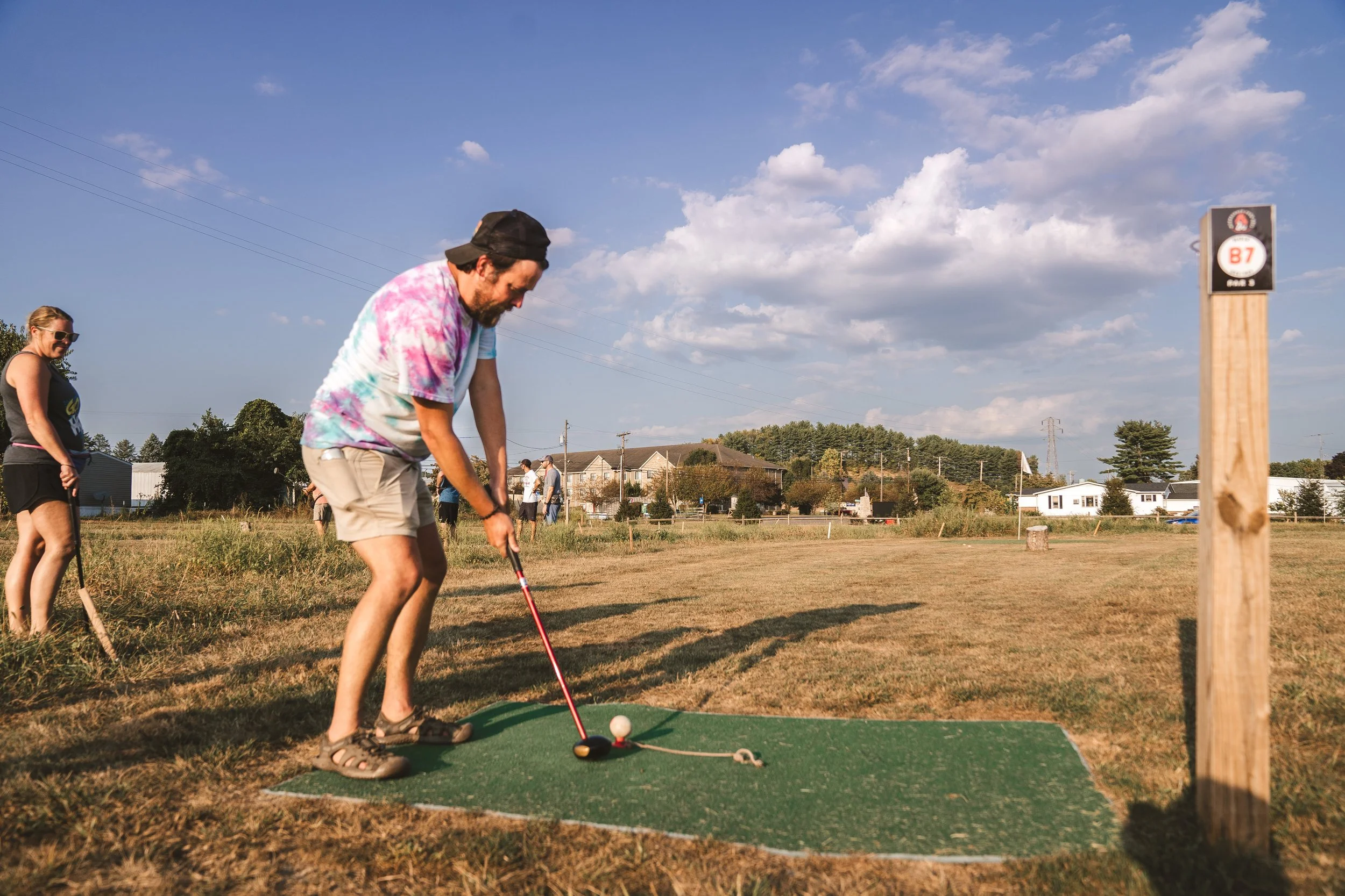 Wormburner Park Golf course hole at Campbell Cove Campground