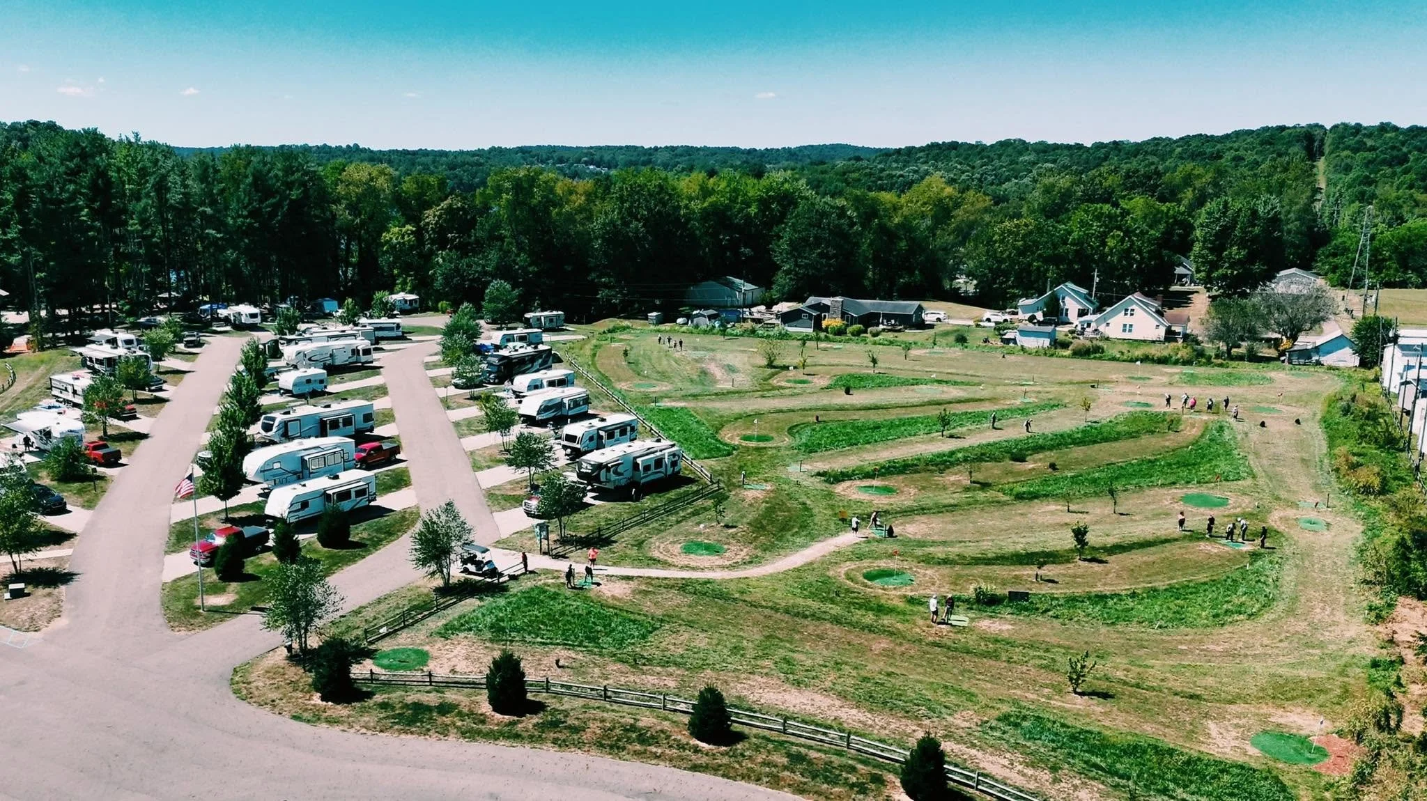 park golf drone shot