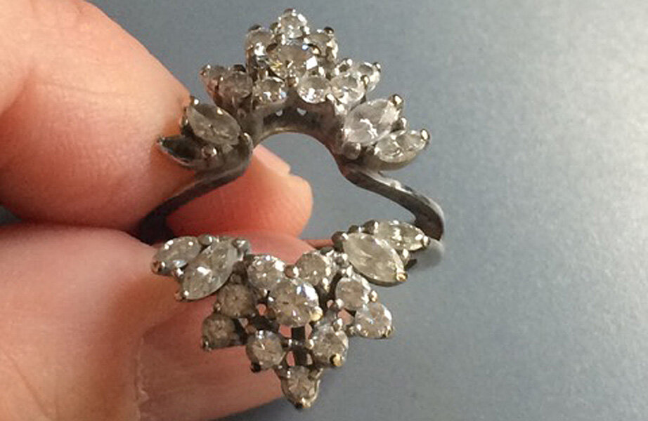 Repurposed Diamond Ring into Pendant