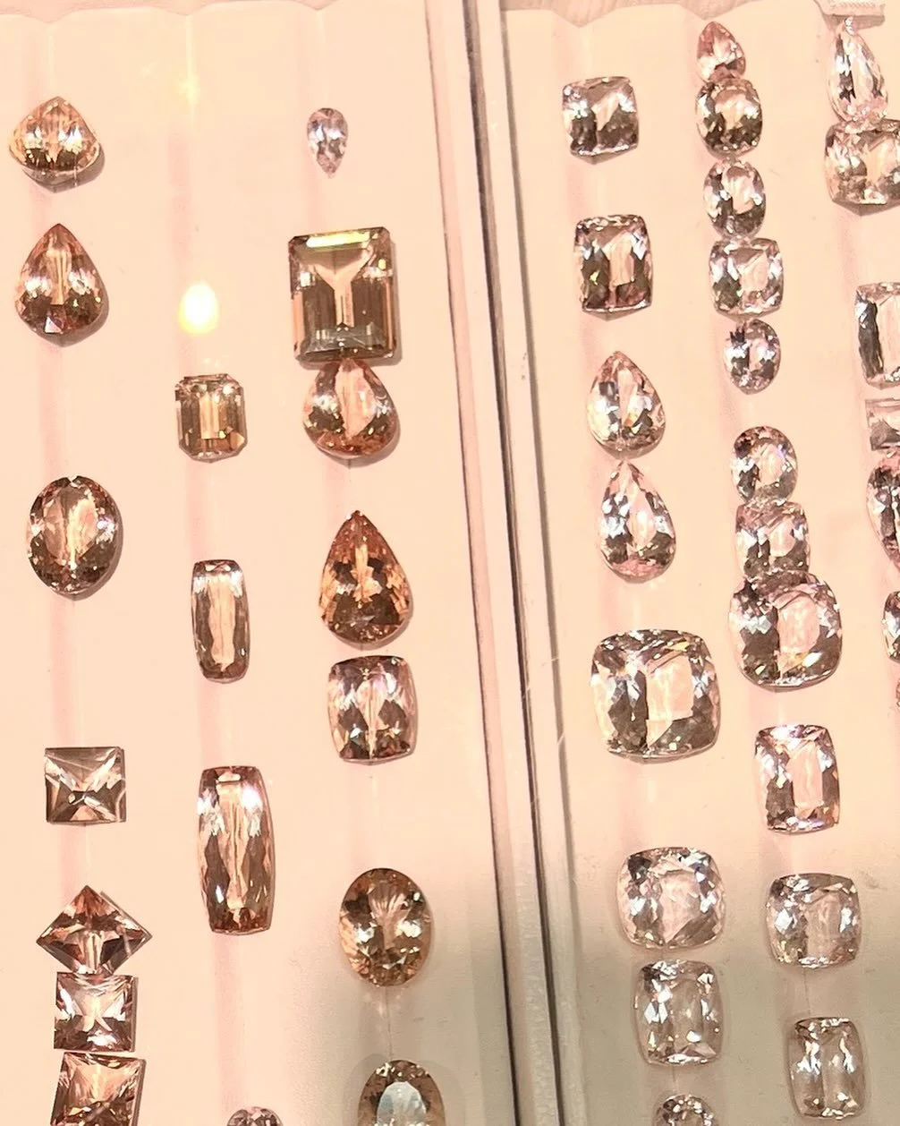 Morganite anyone?  We can go peachy pink or light pink!  Very tempting!