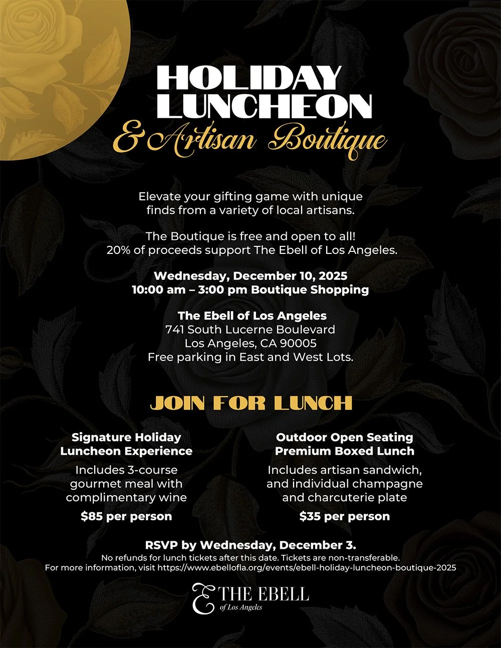 Ebell Holiday Luncheon Boutique 2025