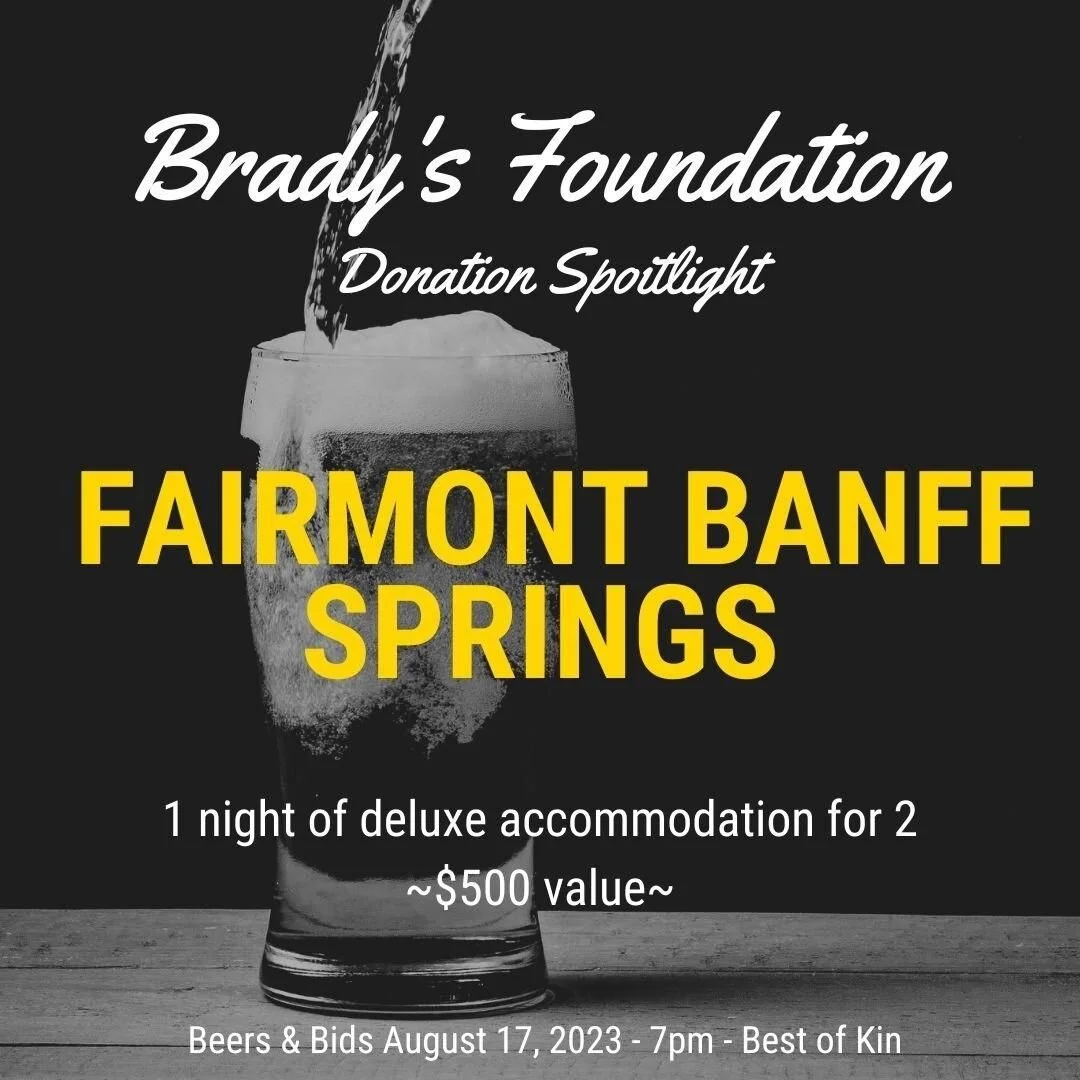 Who could use a night away?? Our first donation spotlight was generously donated by @fairmontbanff. Enjoy 1 night of deluxe accommodations for 2 people at the Banff Springs Hotel. This amazing prize is worth $500!!

The only way to win is to attend B
