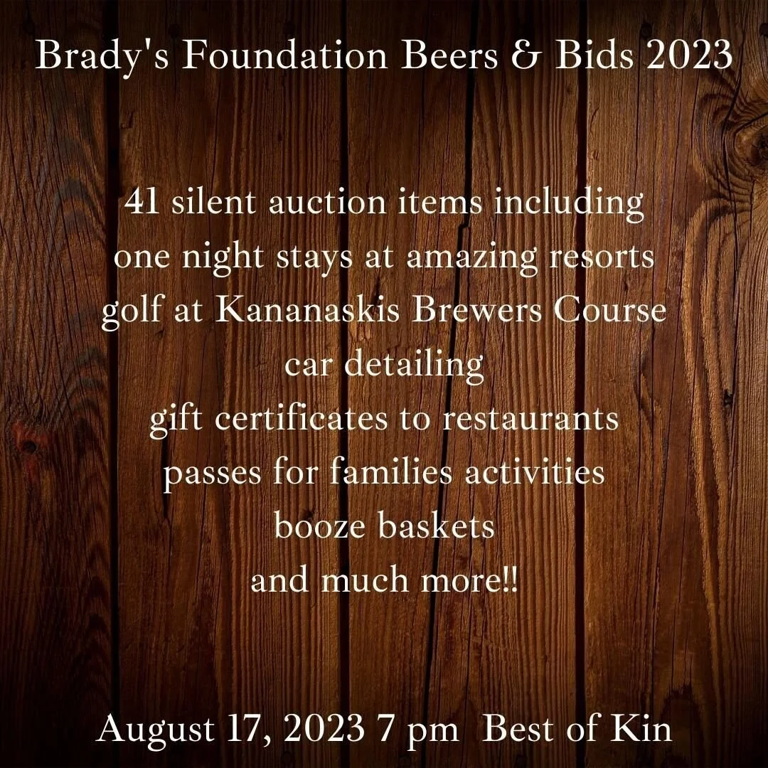 Tickets are still available for Beers and Bids happening TONIGHT at Best of Kin!! 

Don't miss out on a chance to win one of our 41 unbelievable silent auction items. (not 30 like I said yesterday) It is going to be such a great night!

Ticket link i