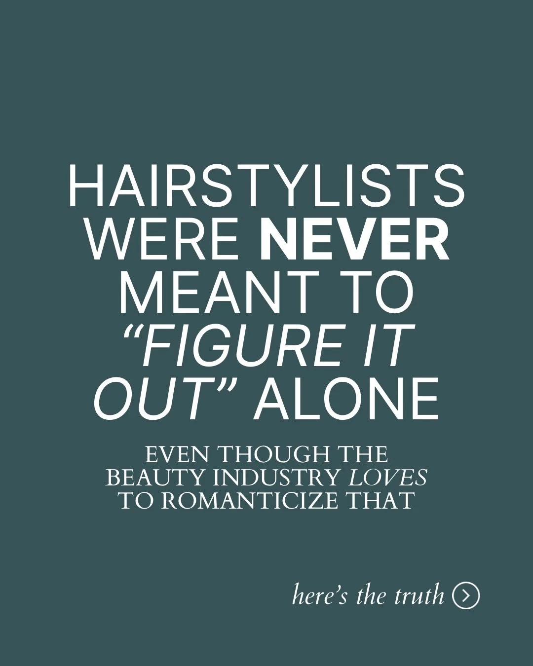 I don&rsquo;t know about you, but there was no &ldquo;how to talk your client through the hardest chapter of her life&rdquo; module at my cosmetology school.

There also was no crash course in confidence or business management 101.

Most of us have b