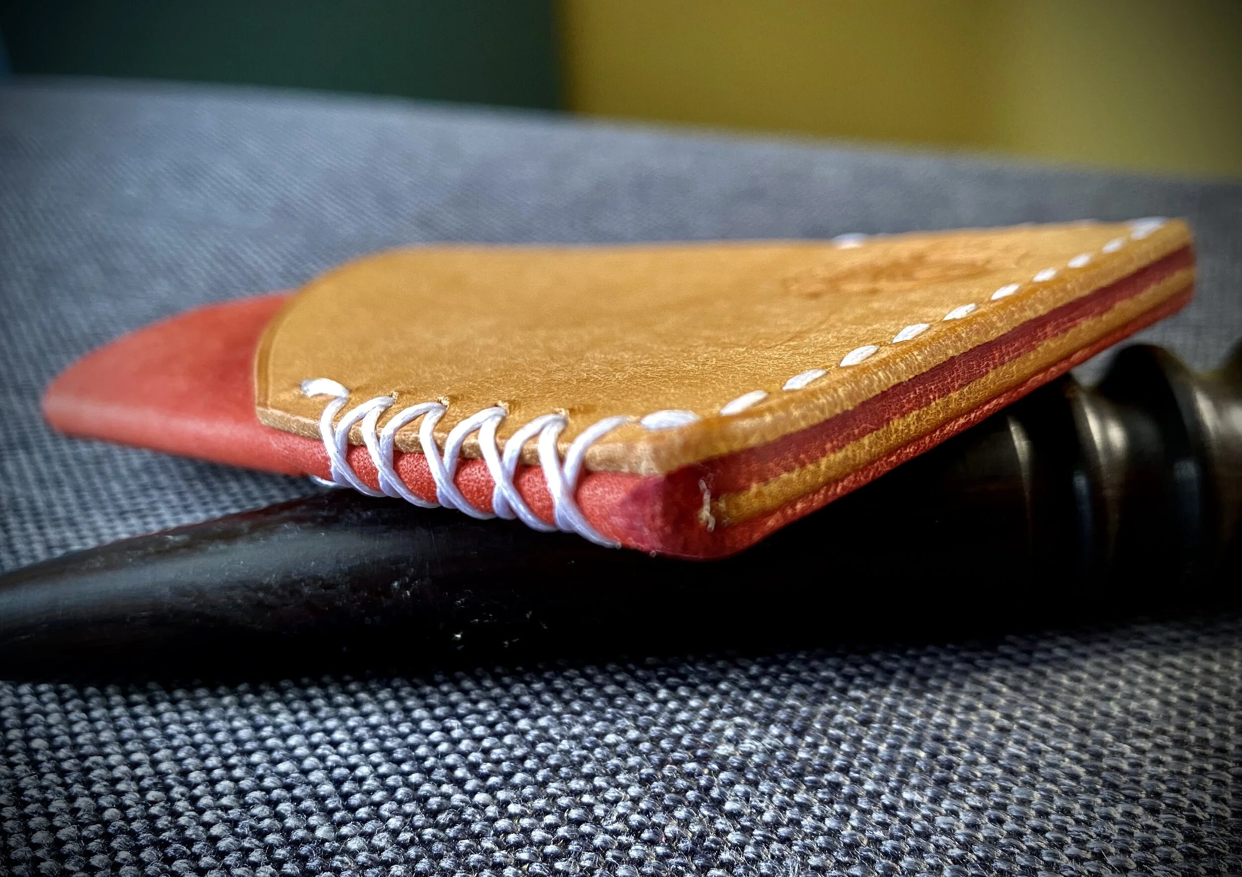 Minimal Tulip Wallet cross stitching option