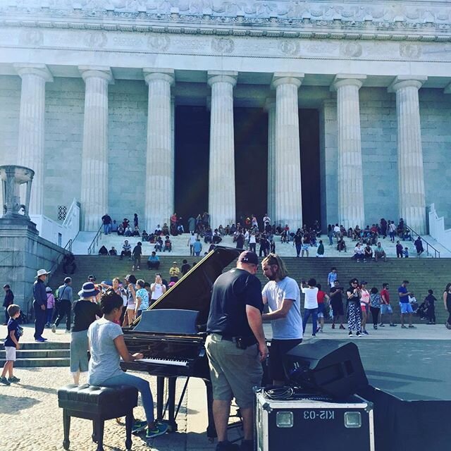 From a concert at the Lincoln Memorial on the last hot day of fall.