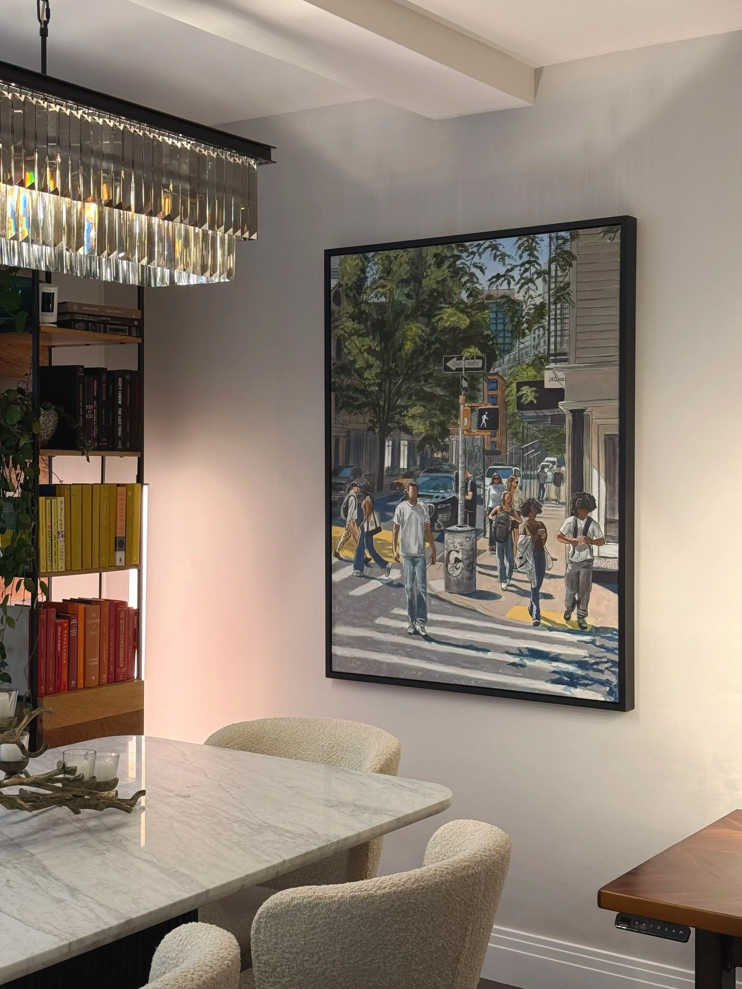 "Spring St. Crossing" - 48x36" acrylics on canvas