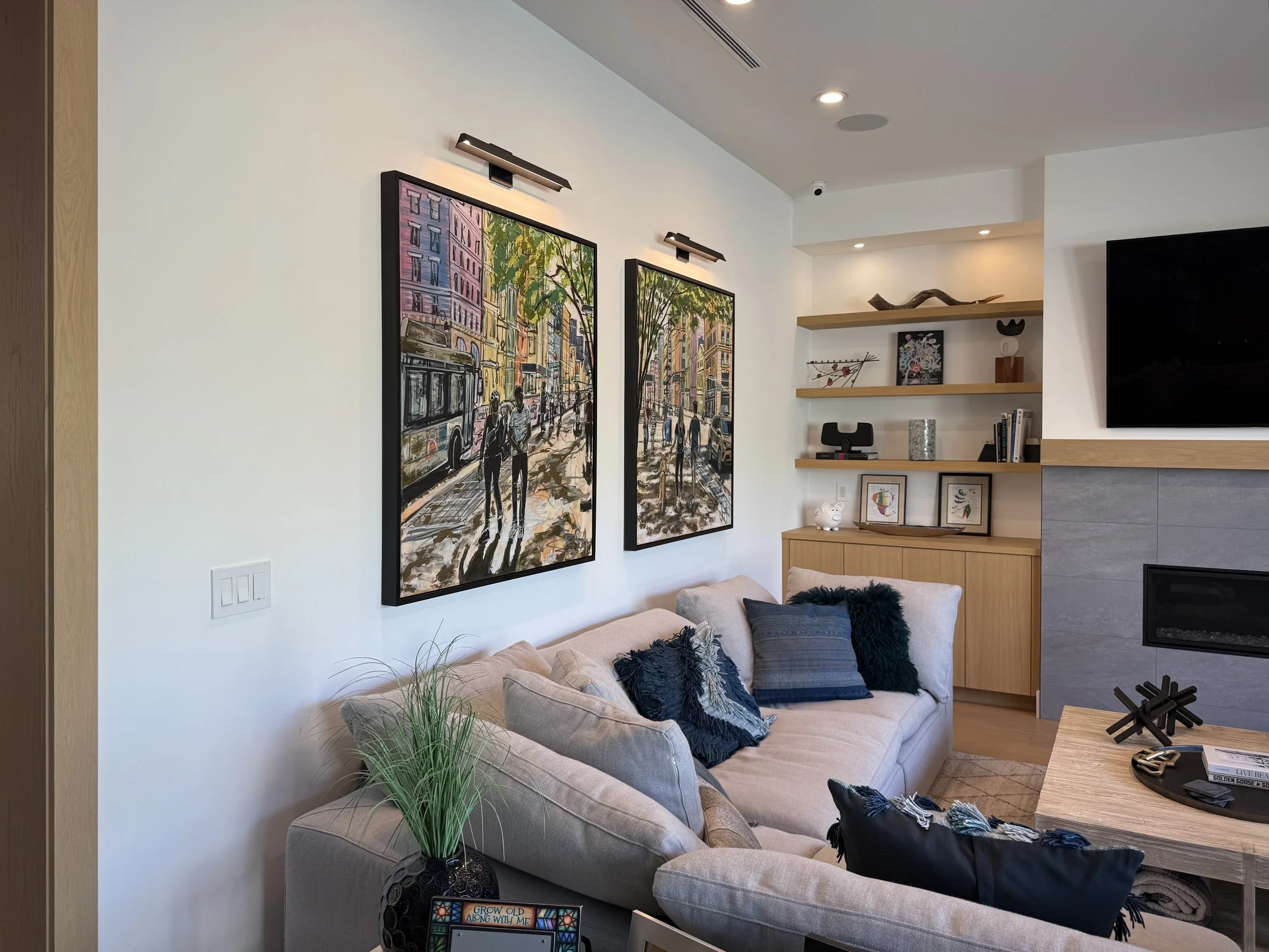 Los Angeles, CA install - each 48x42" acrylics on canvas