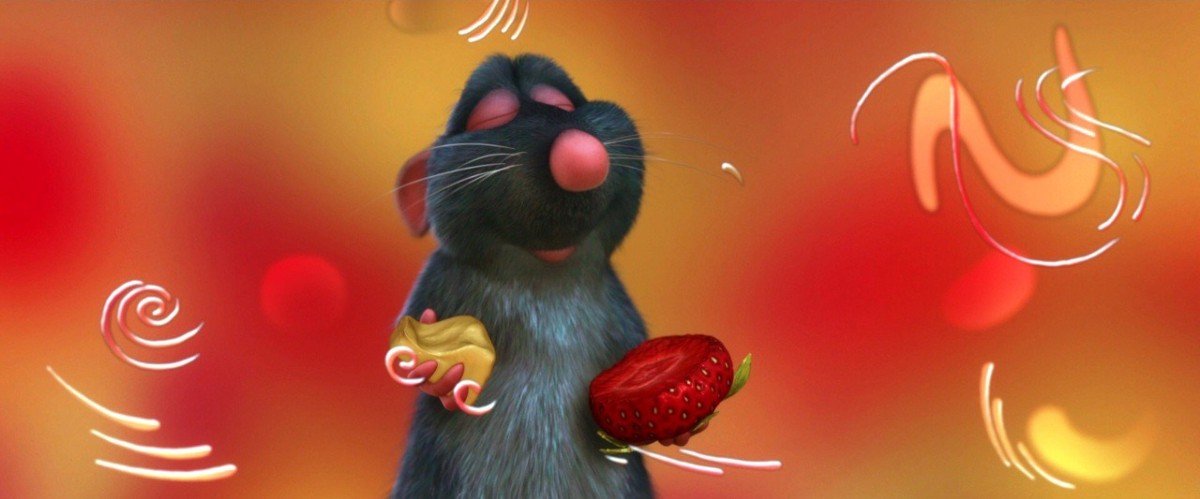 Remy (the protagonist rat from the movie “Ratatouille”) closes his eyes and tastes his food, the flavors dancing in the air.