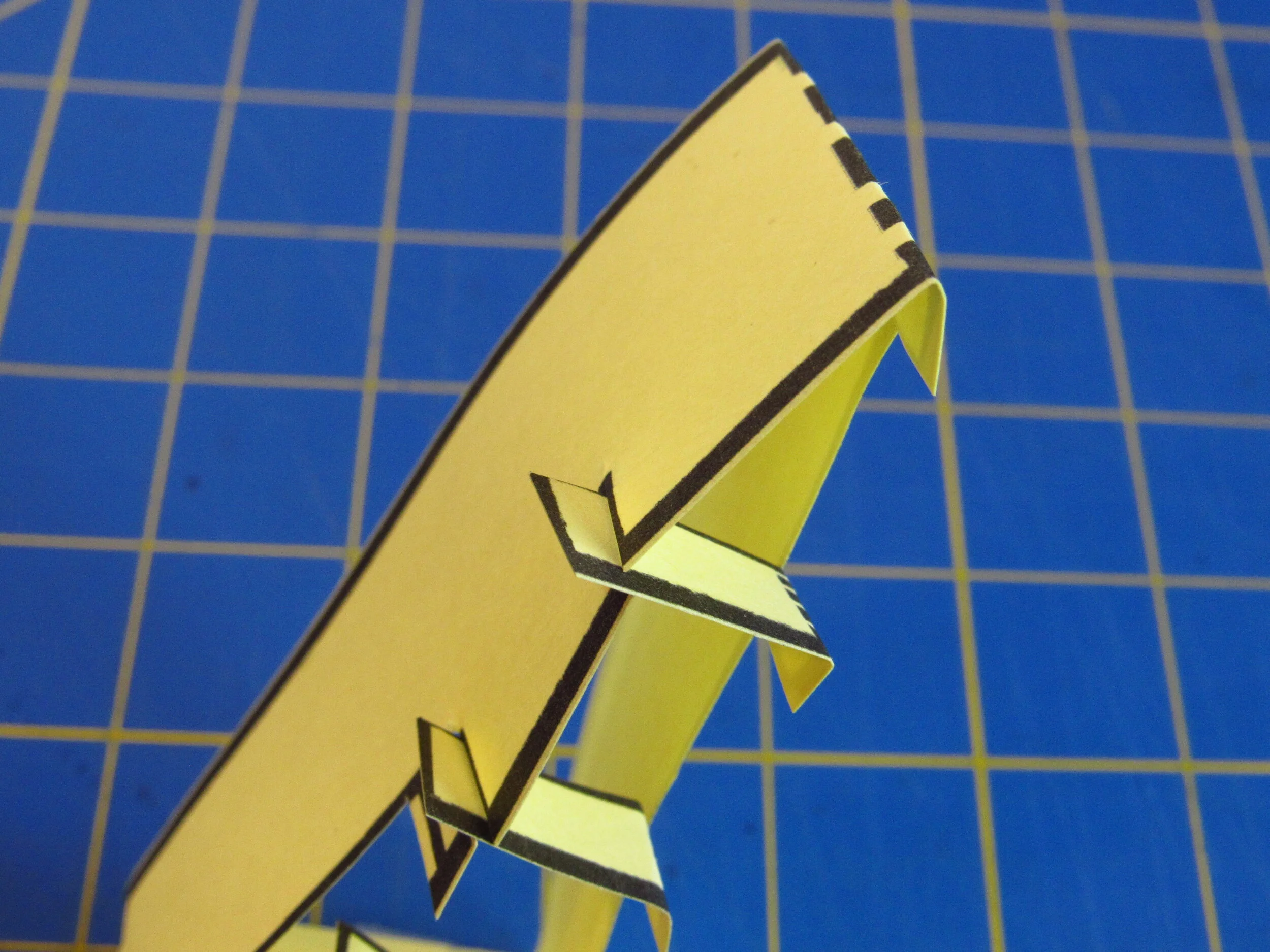 Slide tabs into slots