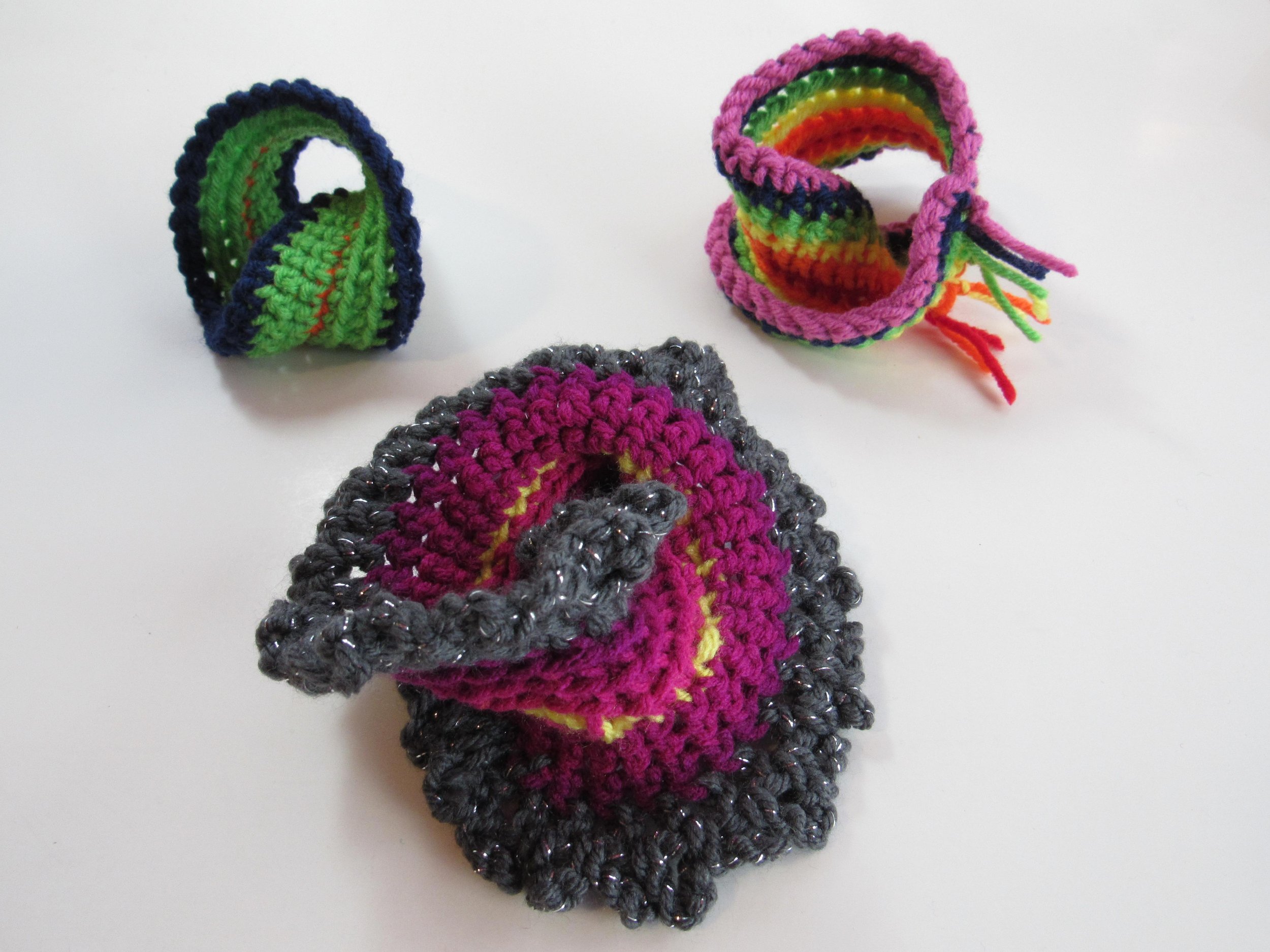 Learn-to-Crochet Infinity (Mobius) Cuffs