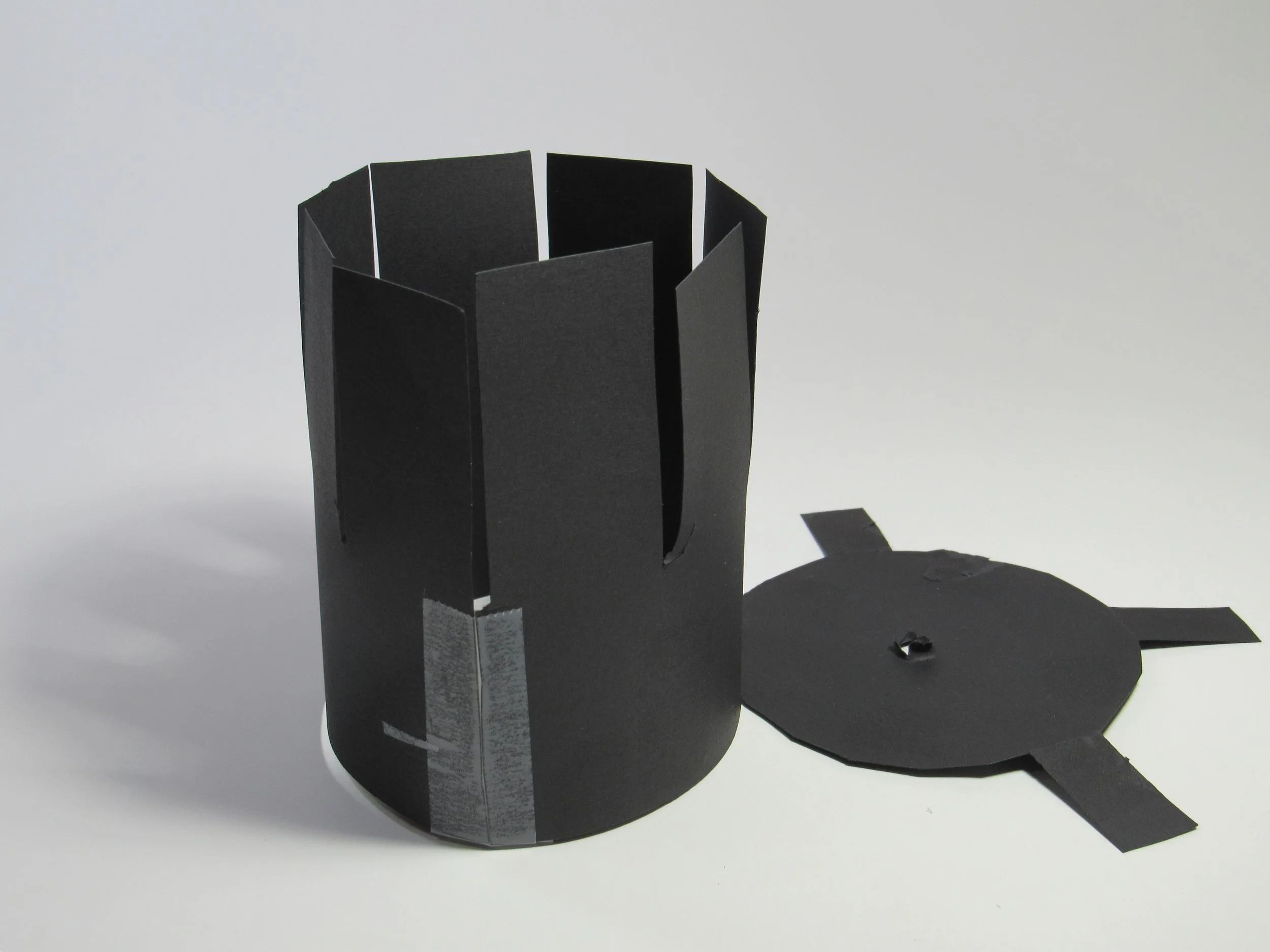 Tape tube closed. Don't overlap edges .