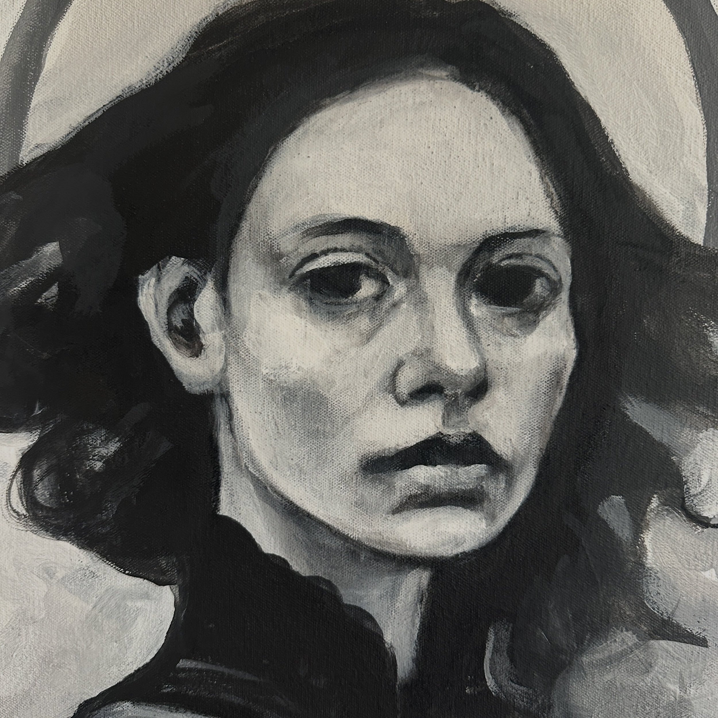 It rained all night. It rains still 🖤 Tiny prayers answered 🖤 (acrylic wip)