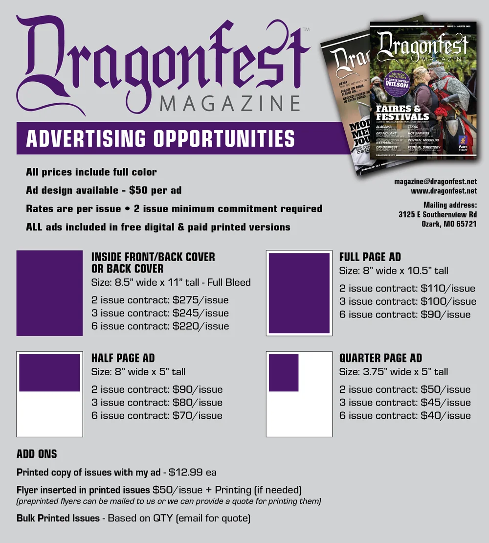 Advertising Opportunities Dragonfest Renaissance Faire