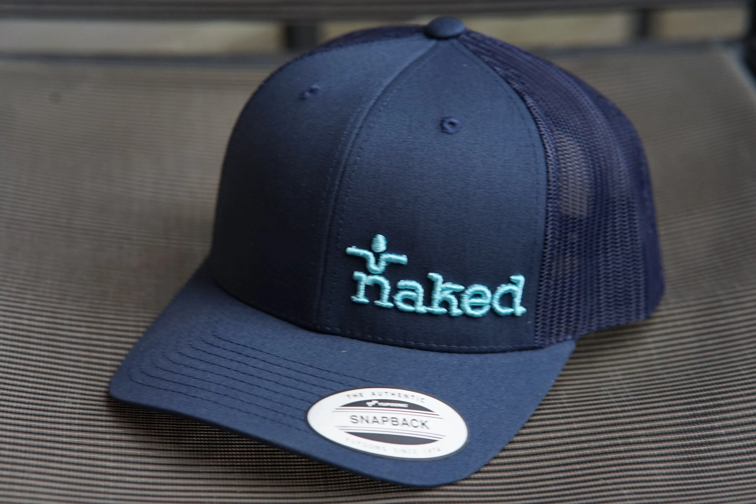 Naked Snapback Hat - tangled up in blue
