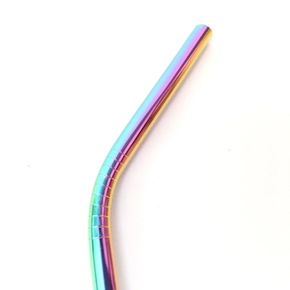 Steel straw Neon Multicoloured — Eco Bonobo