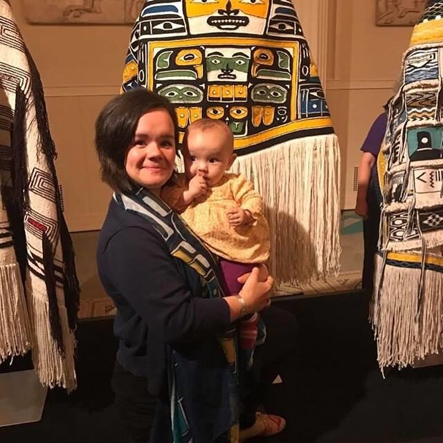 THROWBACK. My first Chilkat Blanket. 2017. Interwoven Radiance Exhibition closing event at Portland Art Museum.