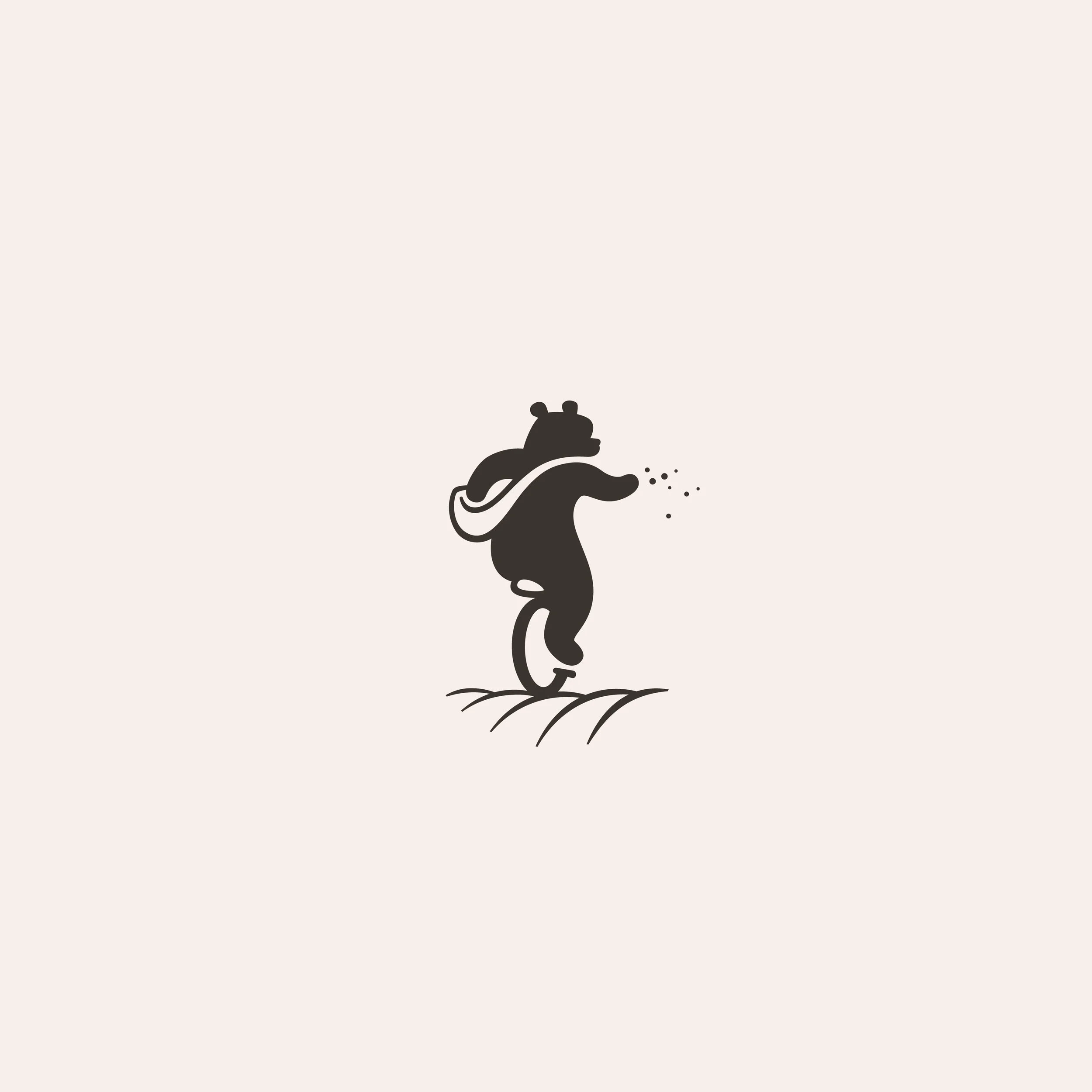 Unicycling Bear Sowing Seeds