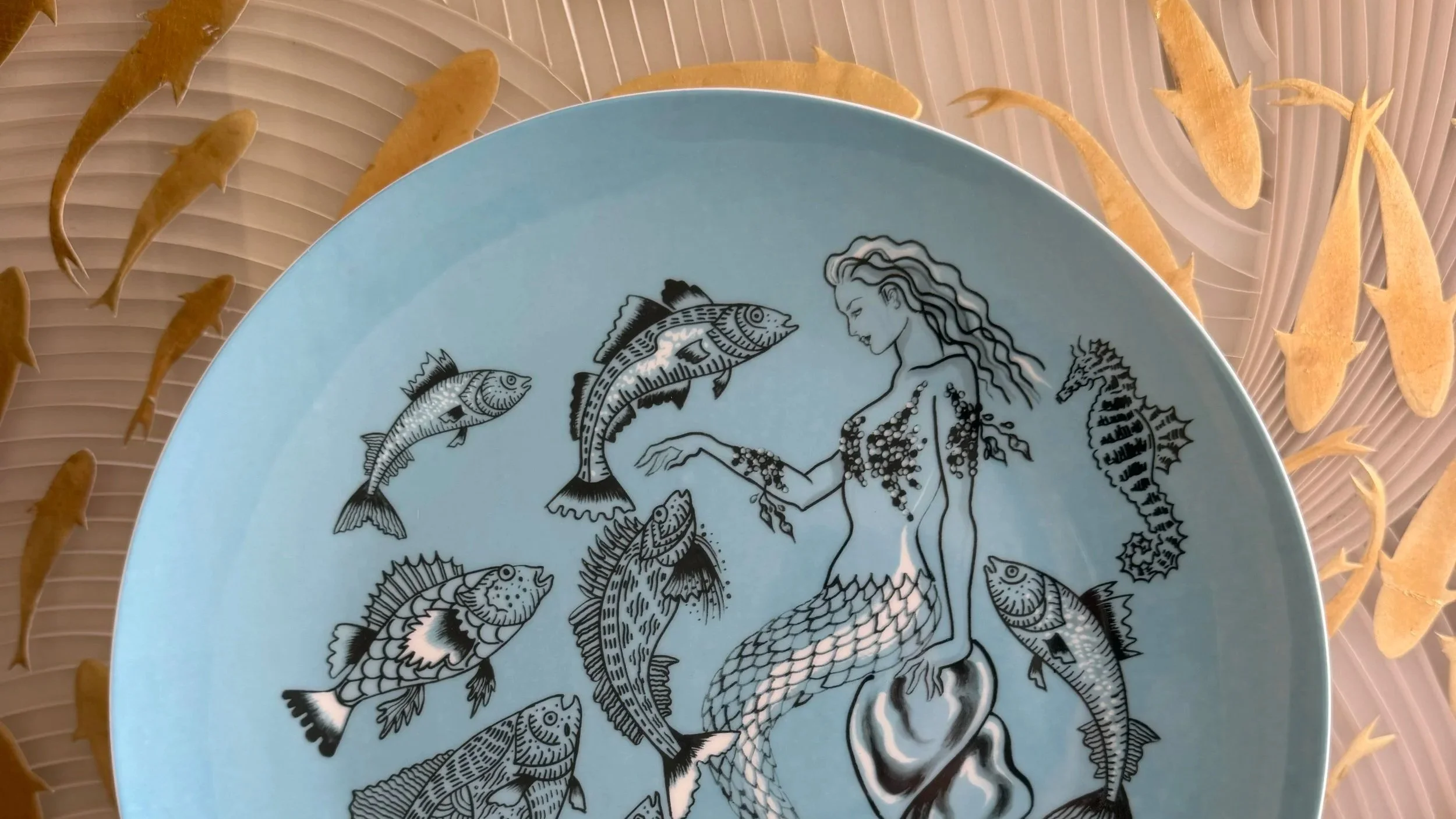 blue mermaid platter