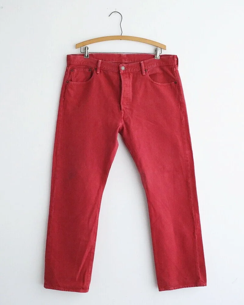 1990s Red Levi 501 jeans