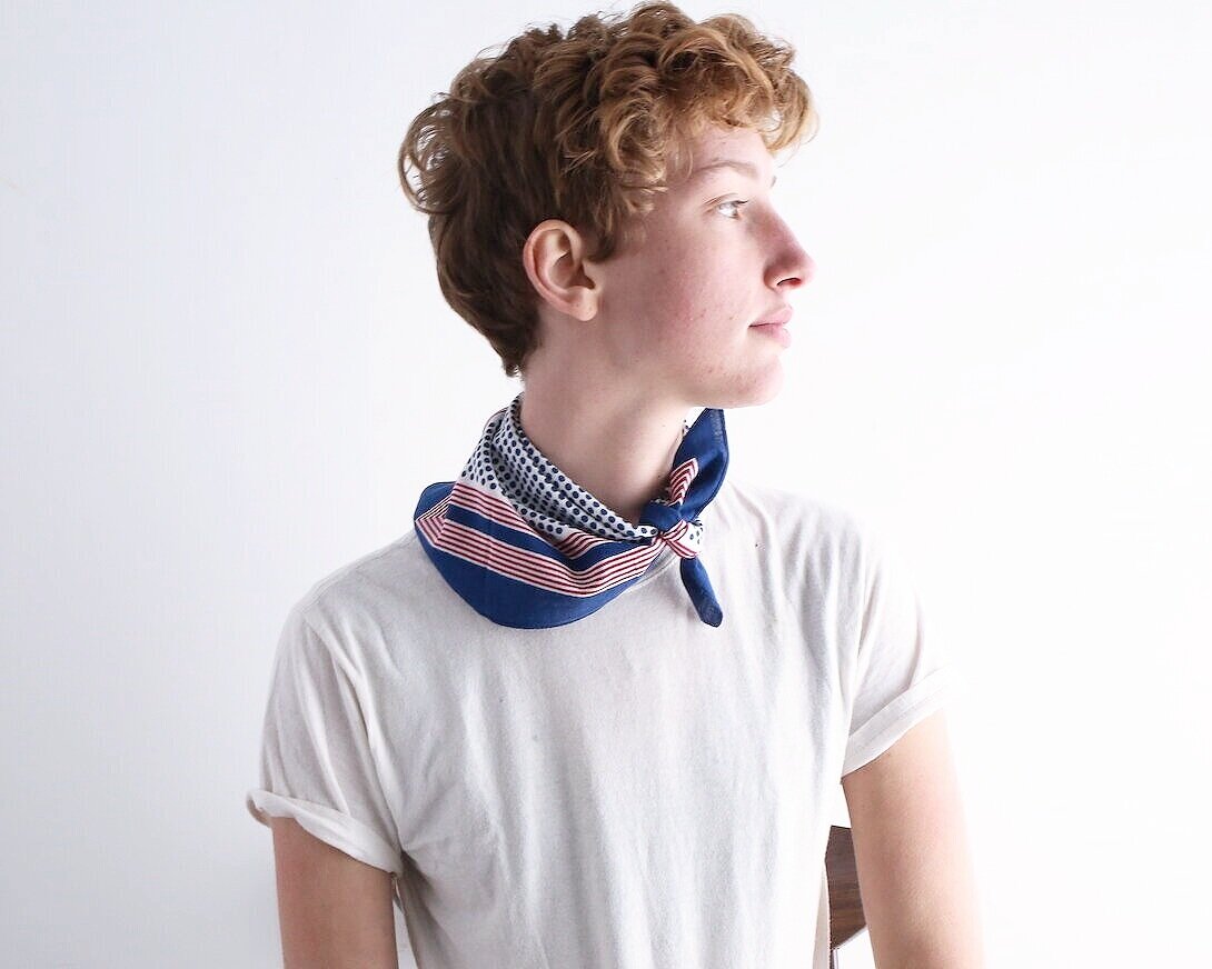 1970s cotton scarf