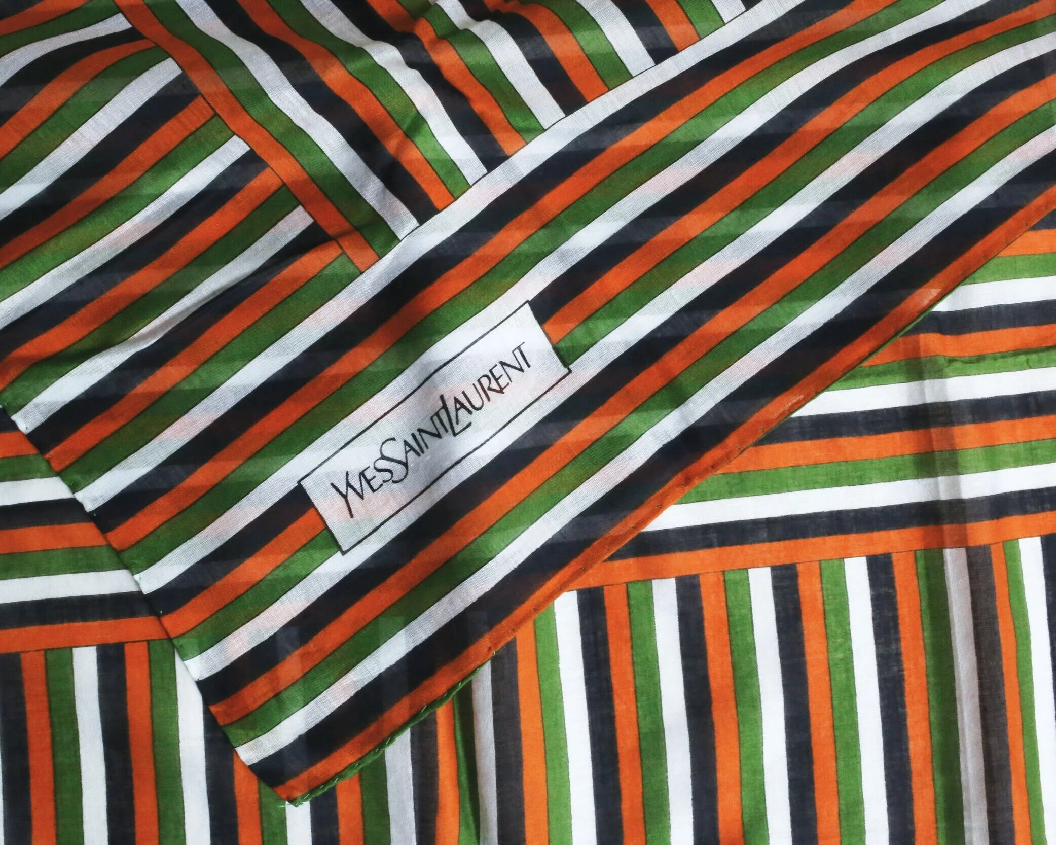 1980s Yves Saint Laurent cotton scarf