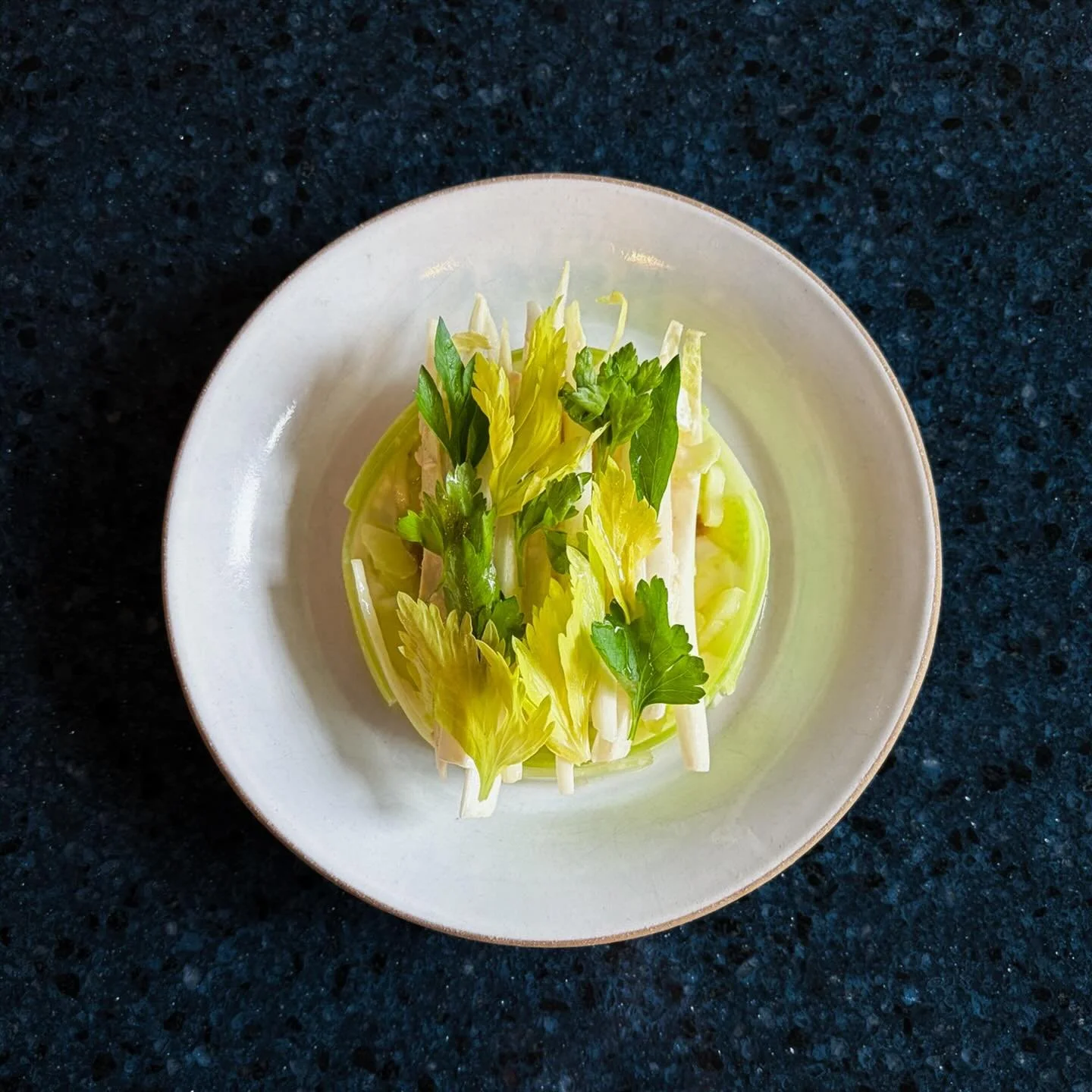 STRACCIATELLA 

Celery, preserved lemon, sesame emulsion

 #barbararestaurant #vancouverrestaurant #bcwines #chinatownvancouver #barbaravancouver