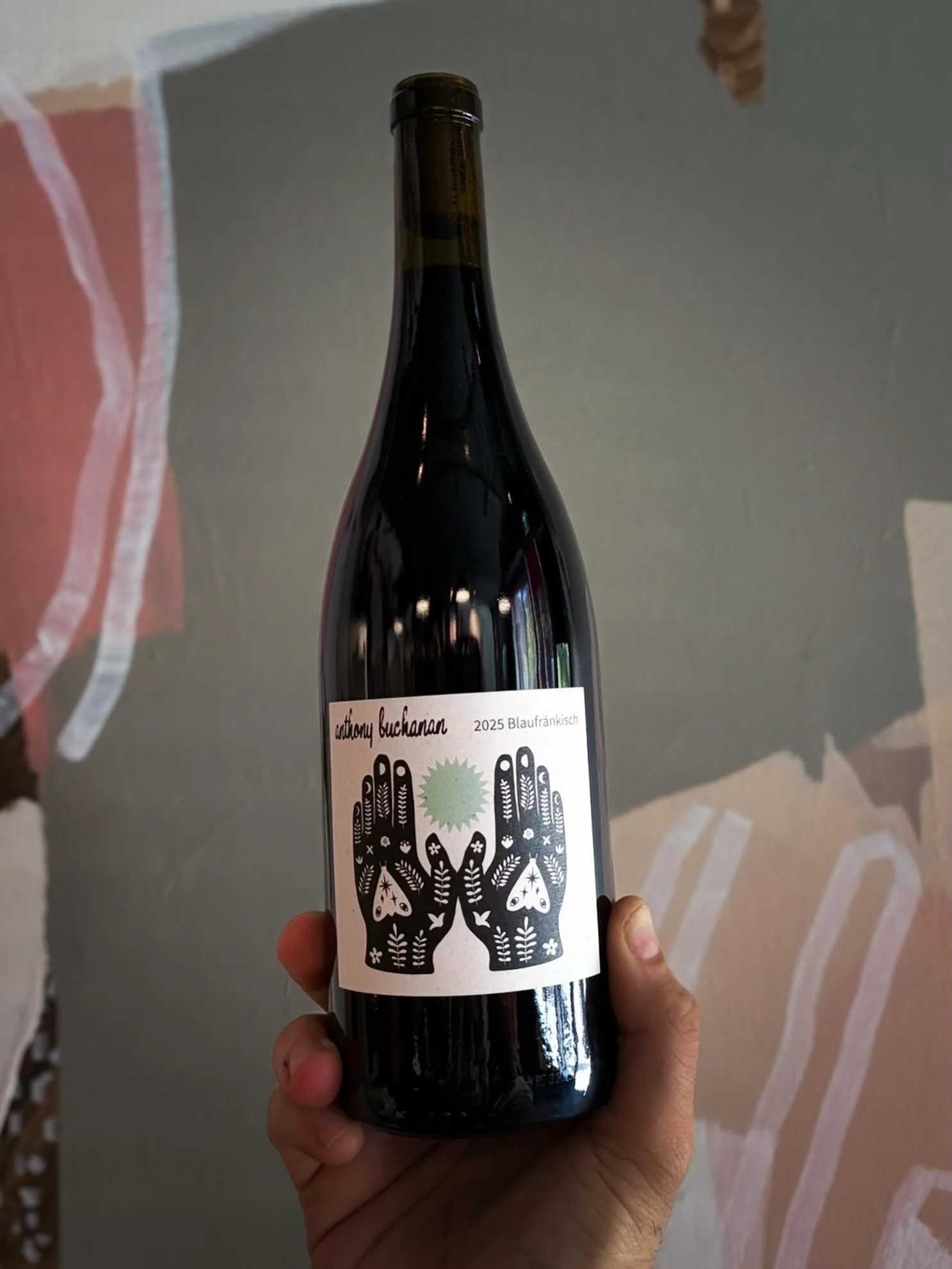 Anthony Buchanan 2025 Blaufr&auml;nkisch

Destemmed with zero crushing, ambient yeast with two punch down per day. Fouteen days on the skins before being drained and pressed, settled overnight then racked to 54% third fill French, 46% Neutral oak bar