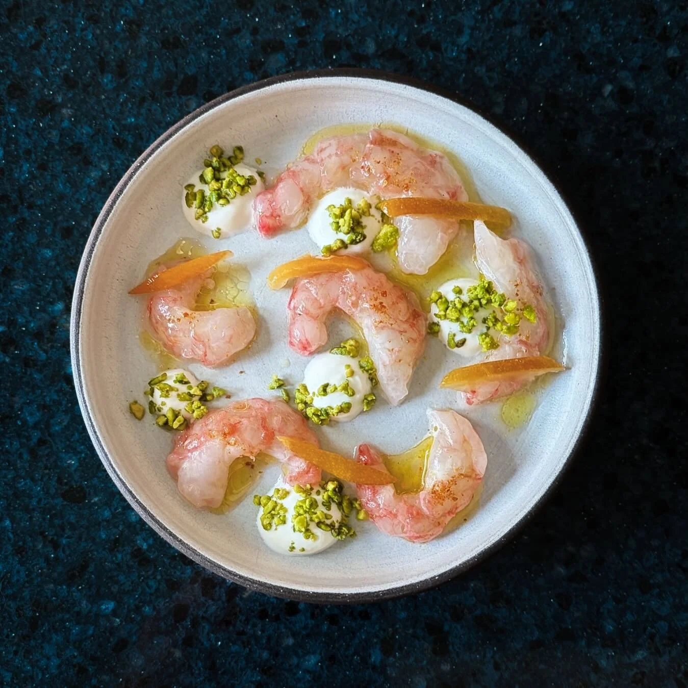 SPOT PRAWNS 

Kumquat, yogurt, Iranian pistachio 

#barbararestaurant #vancouverrestaurant #bcwines #chinatownvancouver #barbaravancouver