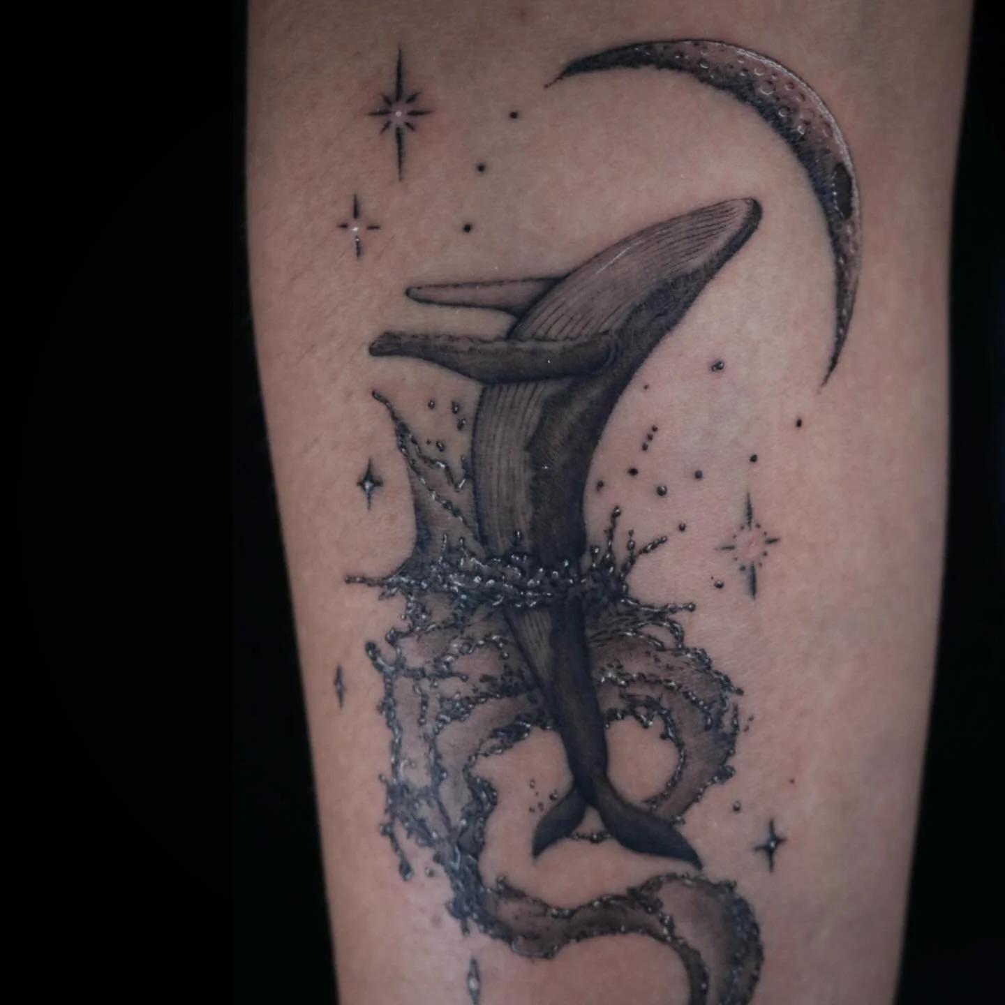 Did this touch up and add on to a tattoo I did back in 2020.

The experience was super unexpected and was one of those &ldquo;small world&rdquo; moments.

The tattoo is a memorial piece. When I finished our first session back, I asked my client what 