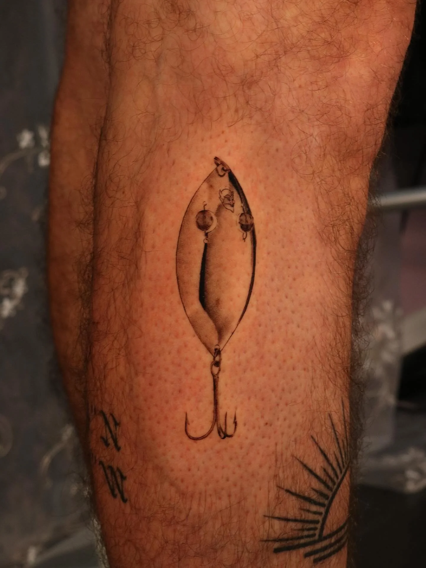 This lure was given to my client by his late grandfather.

He told me a funny story about it.

He said he had it for a while and never used it. He figured he had to go fish with it at least once. One day he finally found the time to go out and try it