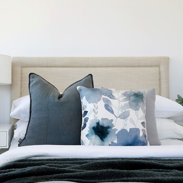 ▲ THINK TIP ▼ Choosing a colour palette for your bedroom can be a daunting task. We recommend 'analogous' colour schemes, i.e. colours next to each other on the colour wheel. Natural blues are casual and relaxing and therefore work great for the bedr