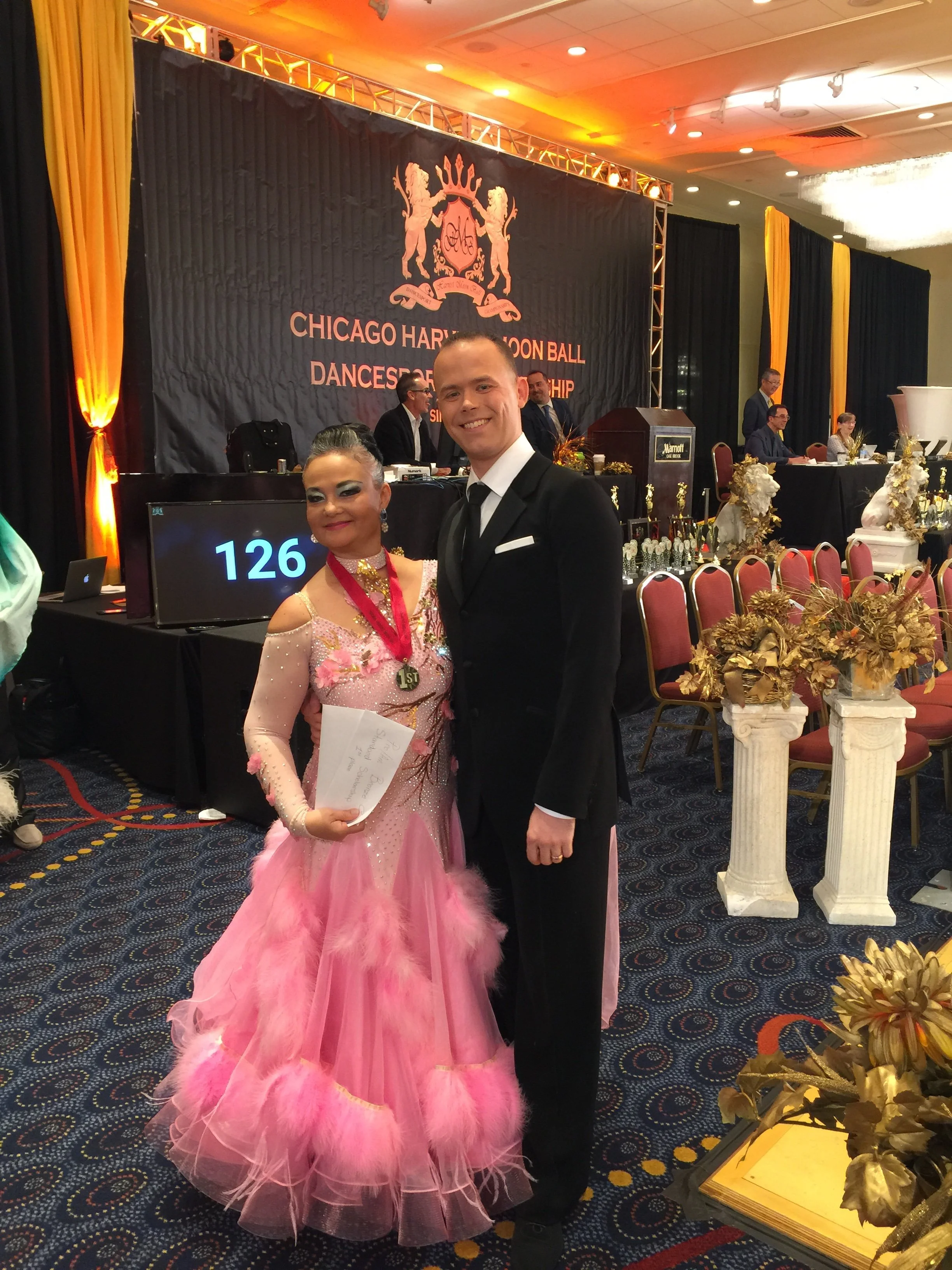 An Imperial student at Chicago Harvest Ball