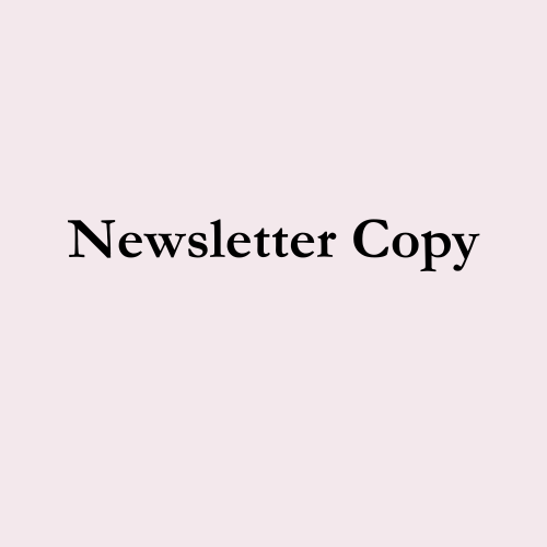Newsletter Copy