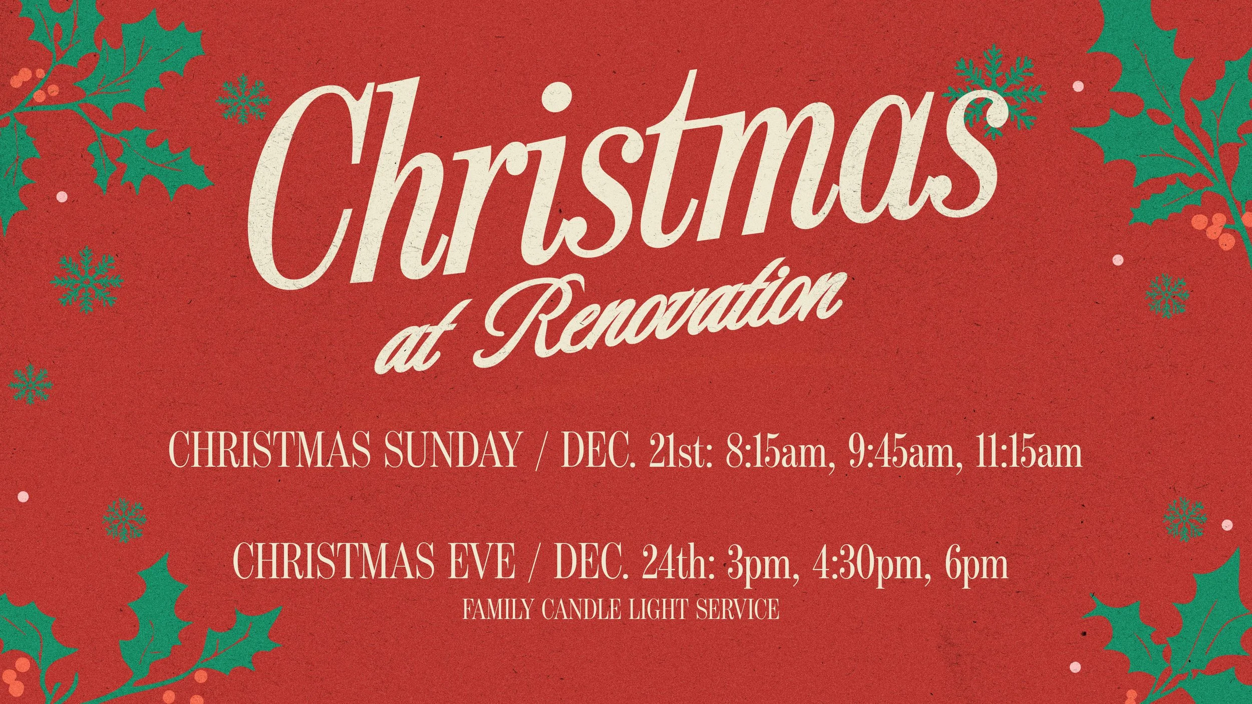 Christmas Eve Registration
