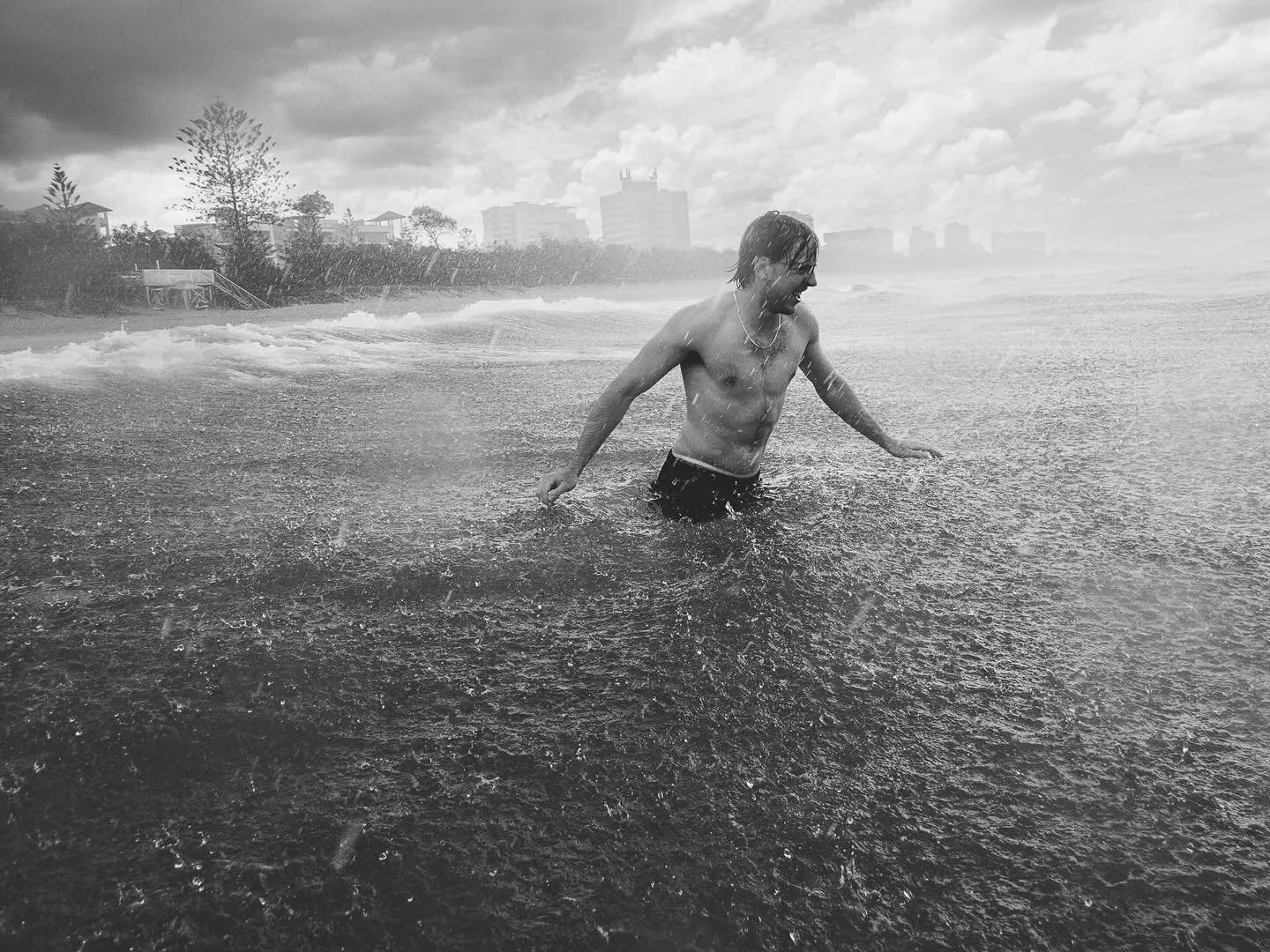Love a summer rain storm at the beach 🌊⛈️