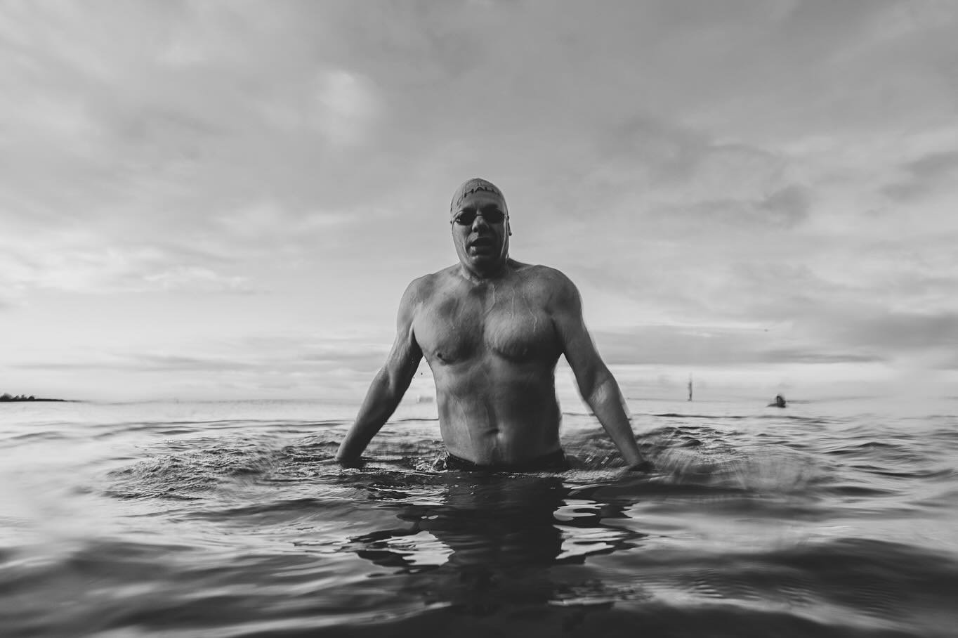 I usually shoot with a waterproof pocket point and shoot camera as it enables me to swim and photograph at the same time. I wanted to add some portraits to the action pics, and I have just started using an underwater housing with a higher quality cam