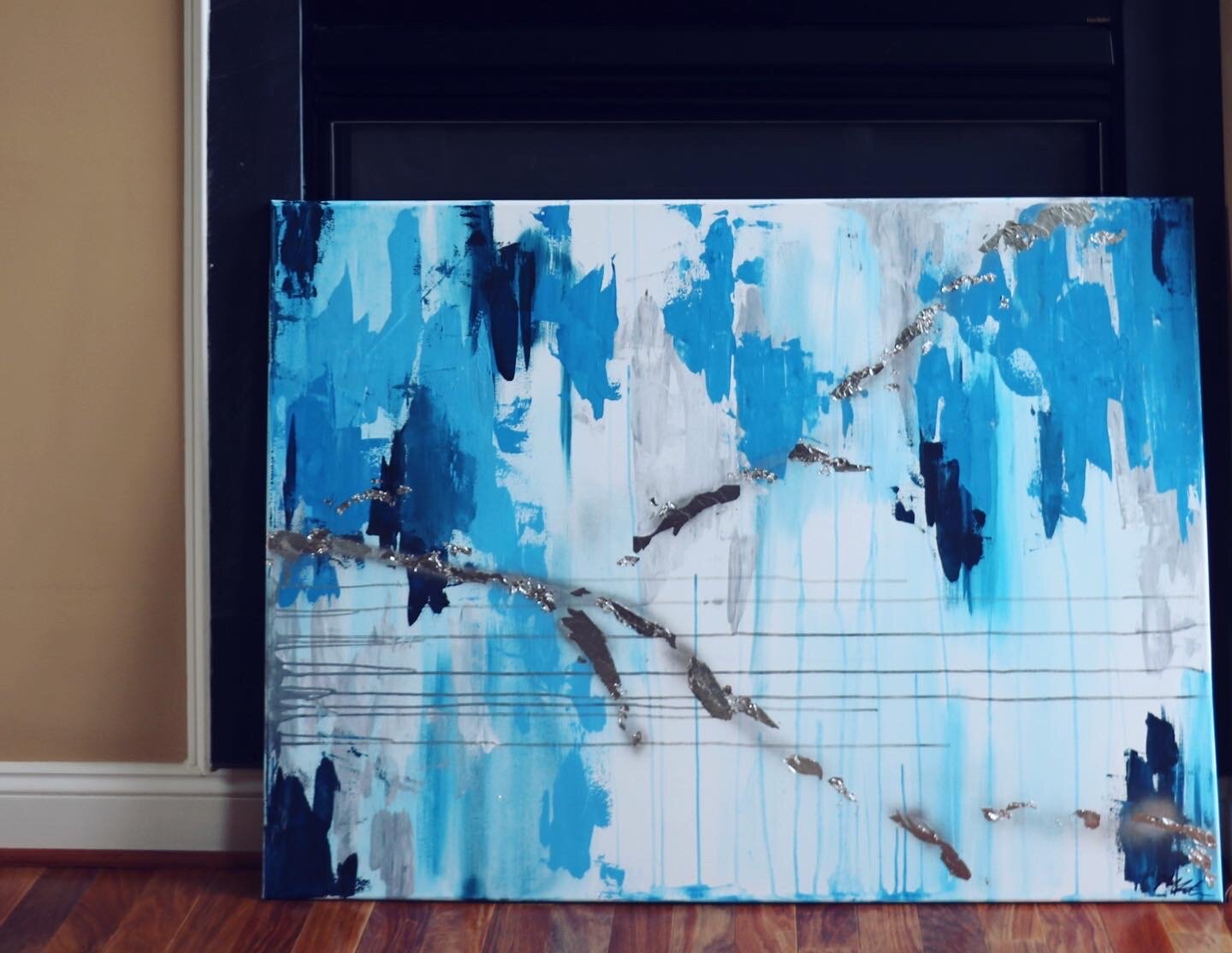 Metallics in Cool - Full Canvas