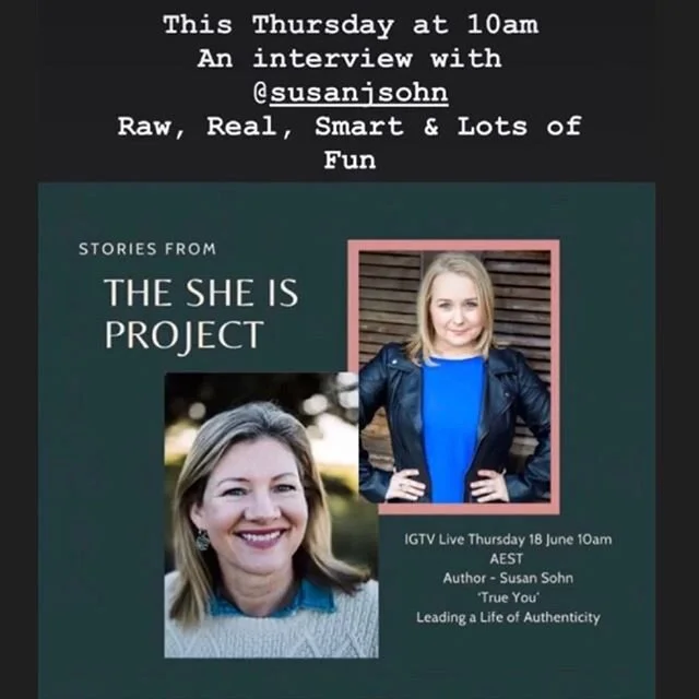 This is happening today at 10am on if you want to join and have a listen. Follow @the.she.is.project and join @lindapesavento and I for some fun conversation.