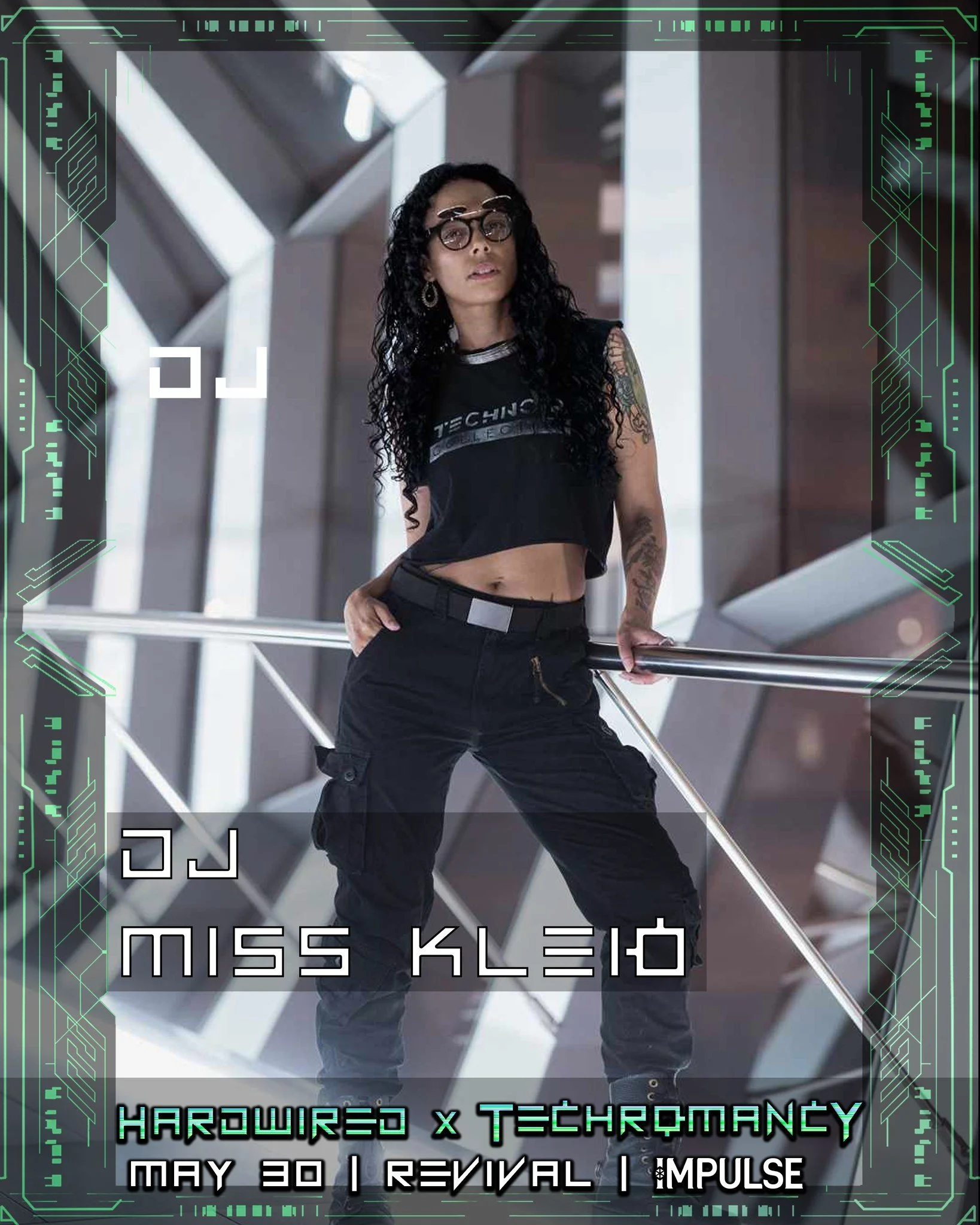 Hardwired X Techromancy (HxT) is bringing you 7 DJs across 2 stages, and just as many performances across our neon-washed playground! 

Starting off, we are bringing you one of the Gala room DJs is Impulse's Resident and all around badass, Miss Kleio