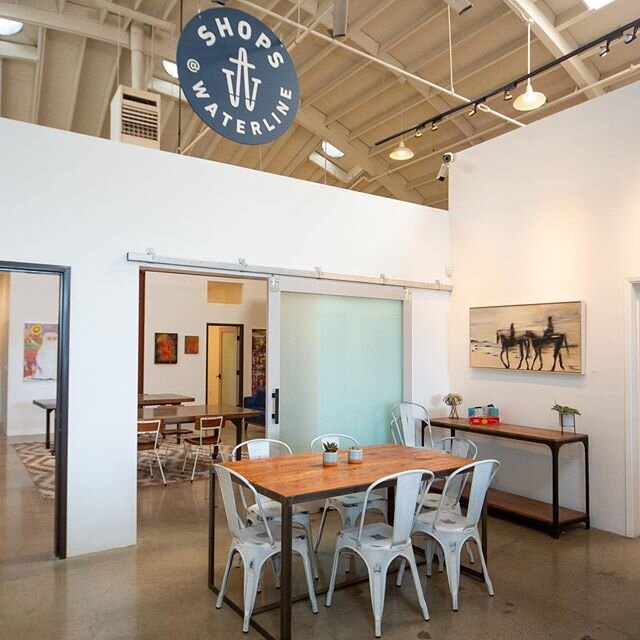 NEW at the Waterline is @kiva_cowork! Reserve this dynamic space for events, art studio use, short-term or long-term office use, conferences, retreats, you tell us! Take advantage of the food and drink served in the building as well as the spirit of 
