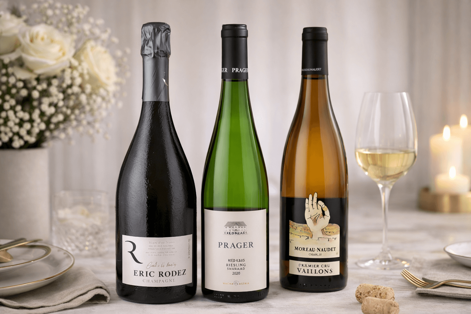 Wine Explorer's Club - The First Course - Champagne and World-Class Whites 3pk