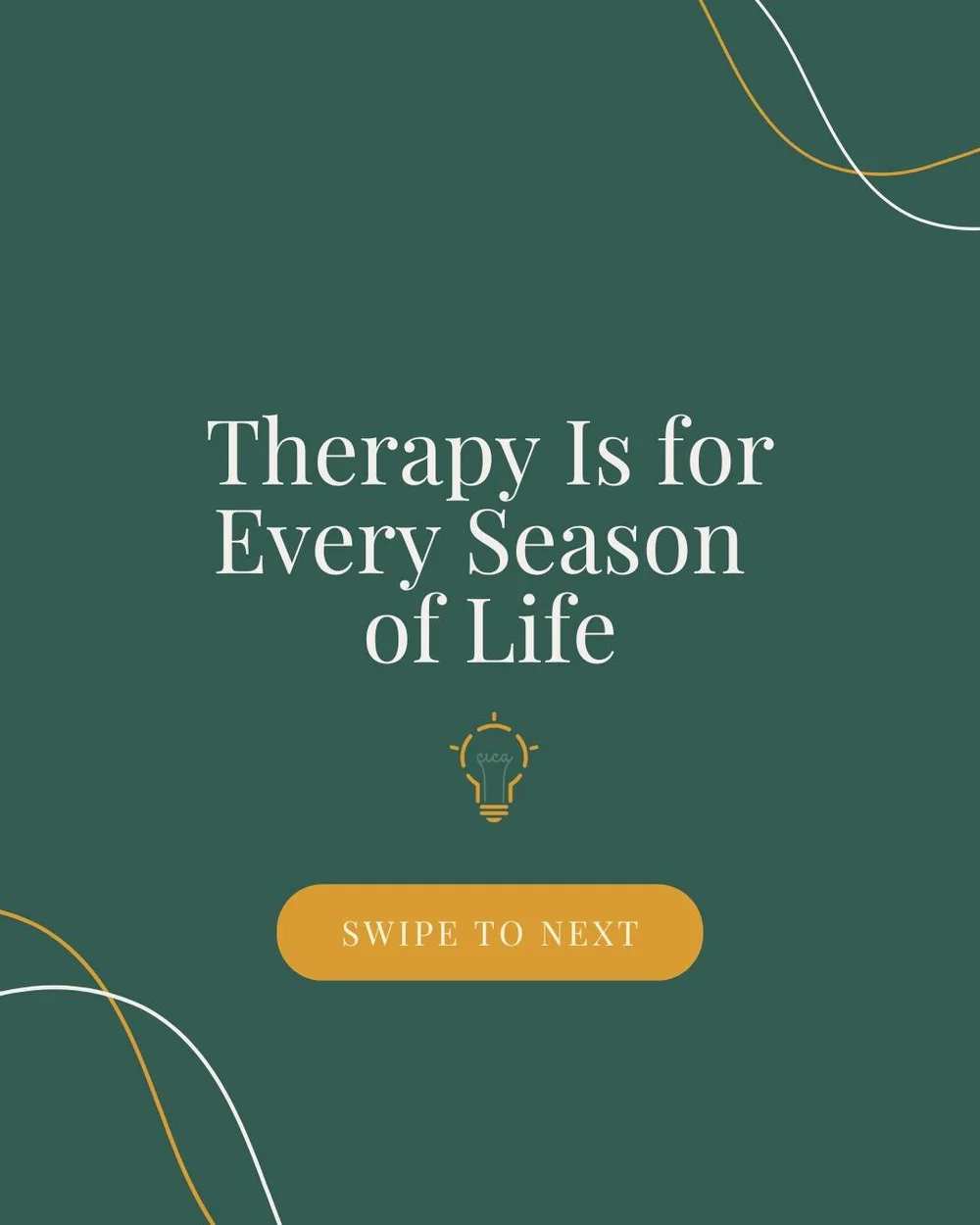 You don&rsquo;t need a major life event to begin therapy. 💛

Therapy isn&rsquo;t only for crisis moments, it&rsquo;s also for staying grounded, learning new tools, and caring for your emotional health year-round. 

CICA offers individual and group t