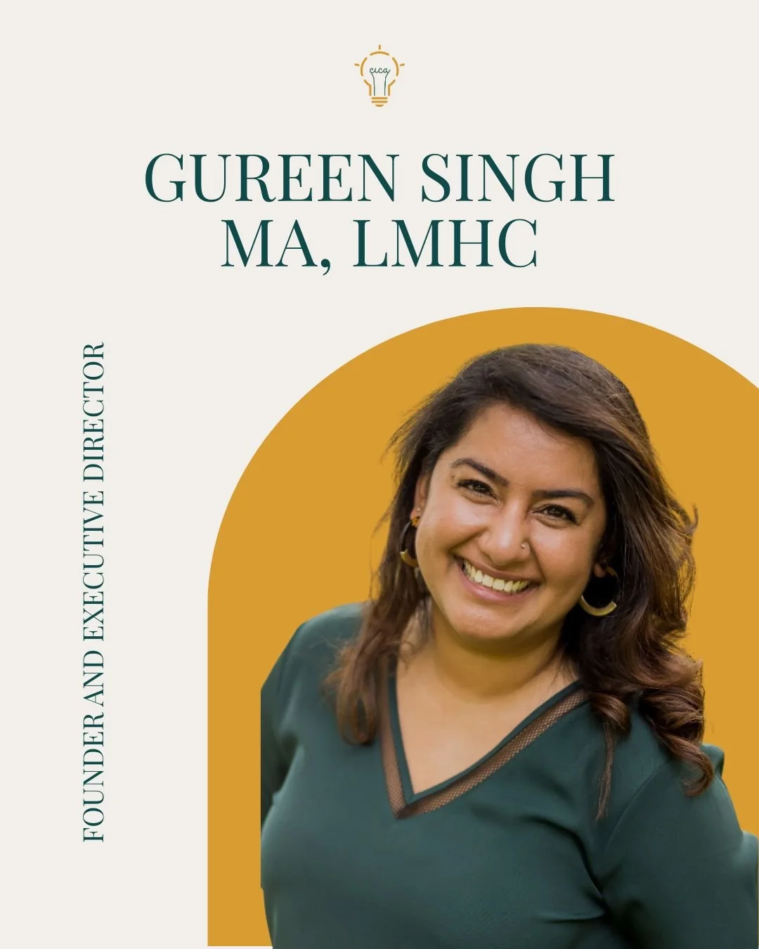 CICA was built with the belief that who provides care influences how care feels.

As a woman of color and immigrant clinician, Gureen understood the importance of creating a space where diverse identities are reflected not only among clients, but wit