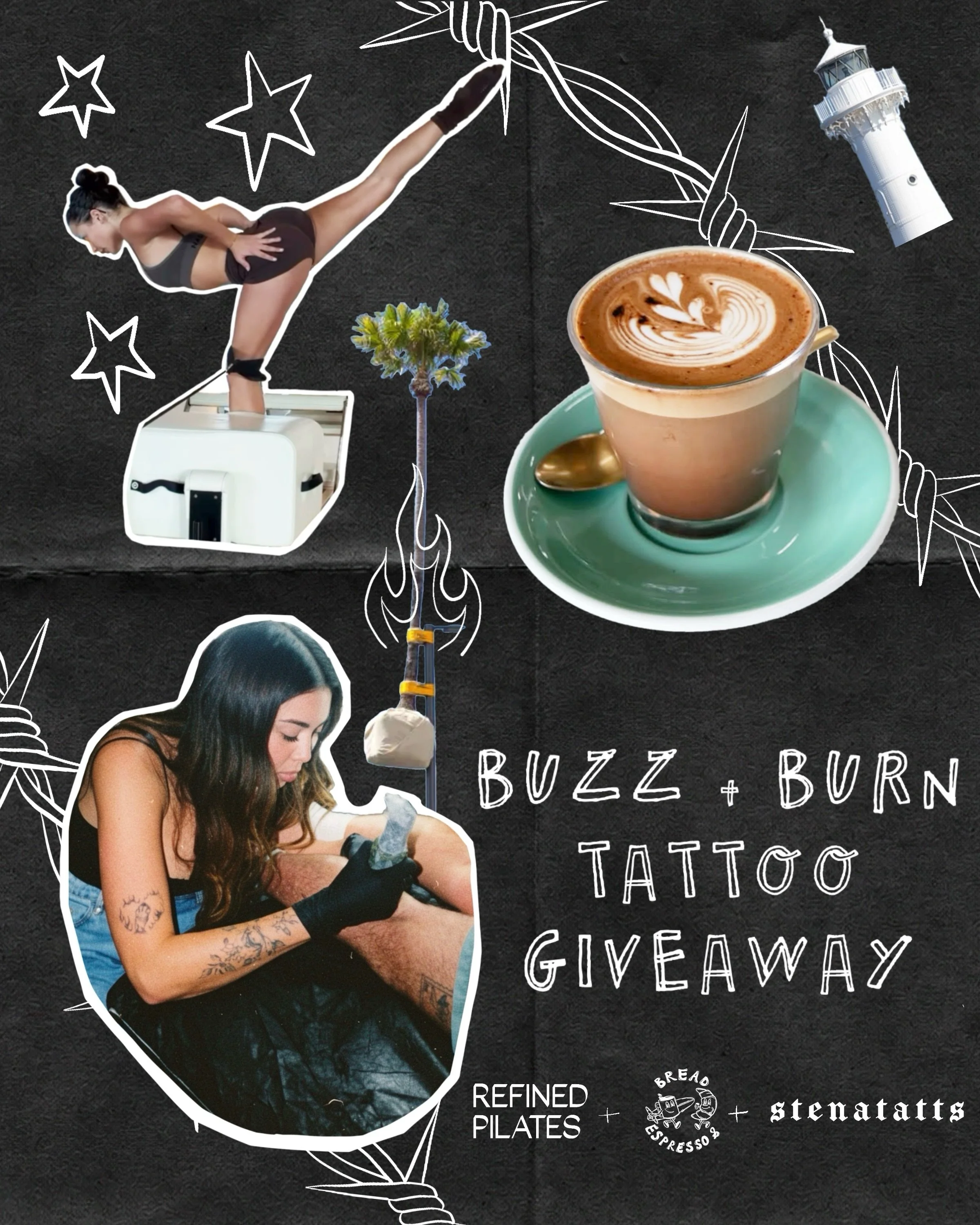 ***GIVEAWAY CLOSED***
Sliding into the weekend with an epic giveaway for our Wollongong locals. Want to win a fitness package, coffee funds, and tattoo voucher? Here&rsquo;s how to enter:
➕ Follow @bread.espresso.and.au, @refinedpilates, and @stenata