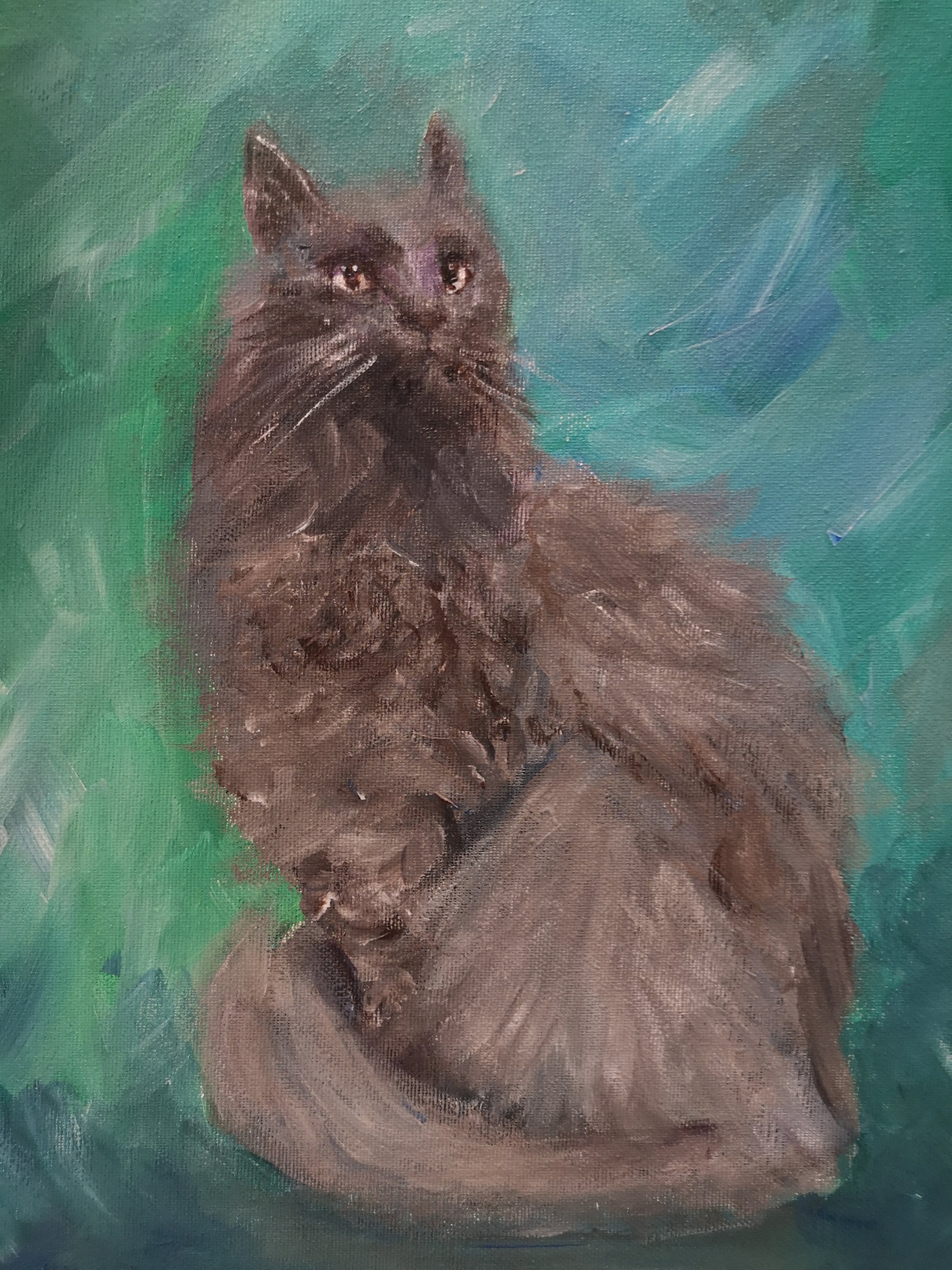 Hårek - 2021, acrylic on canvas, 24x30cm