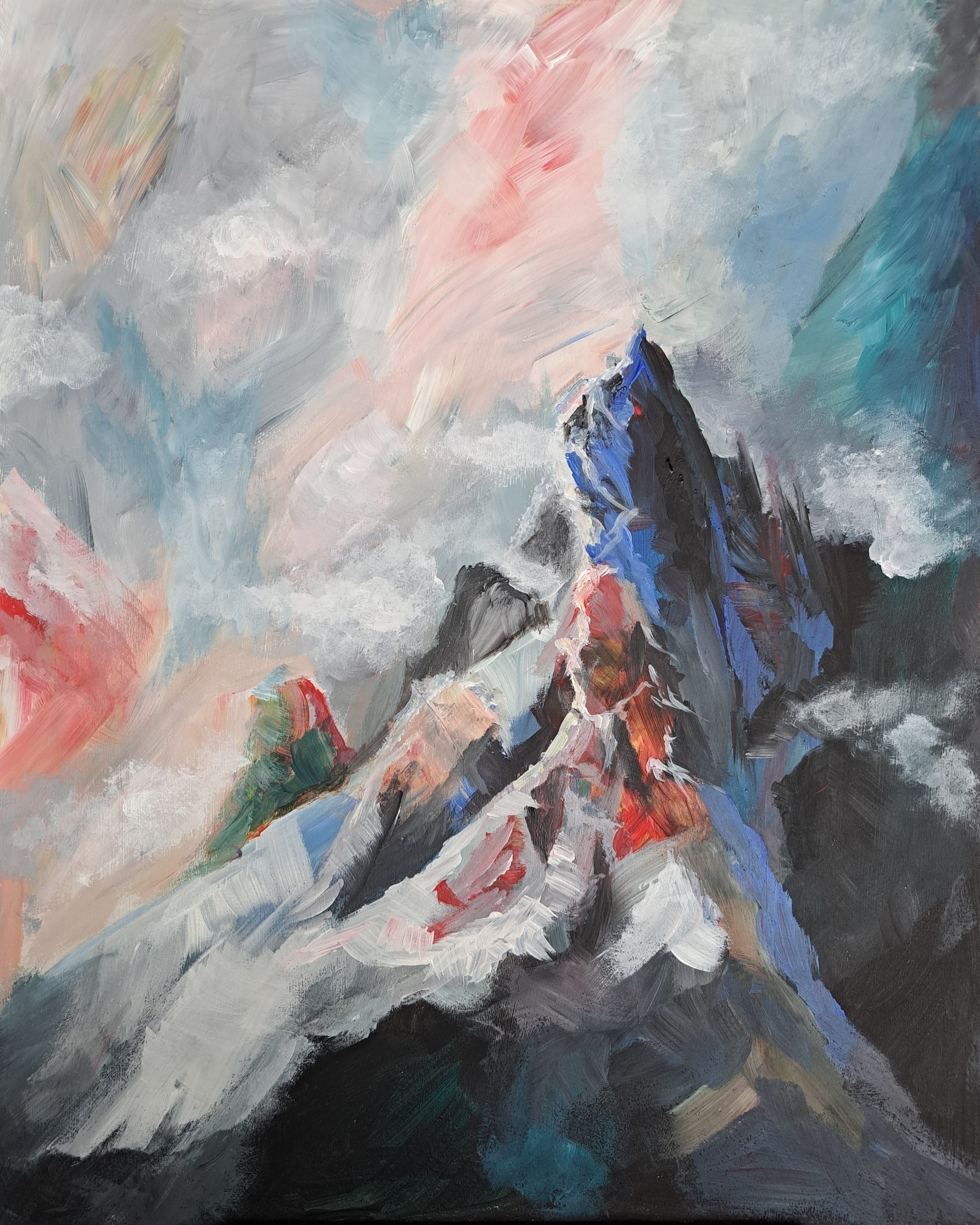 Dolomites - 2024, acrylic on panel, 33x41cm