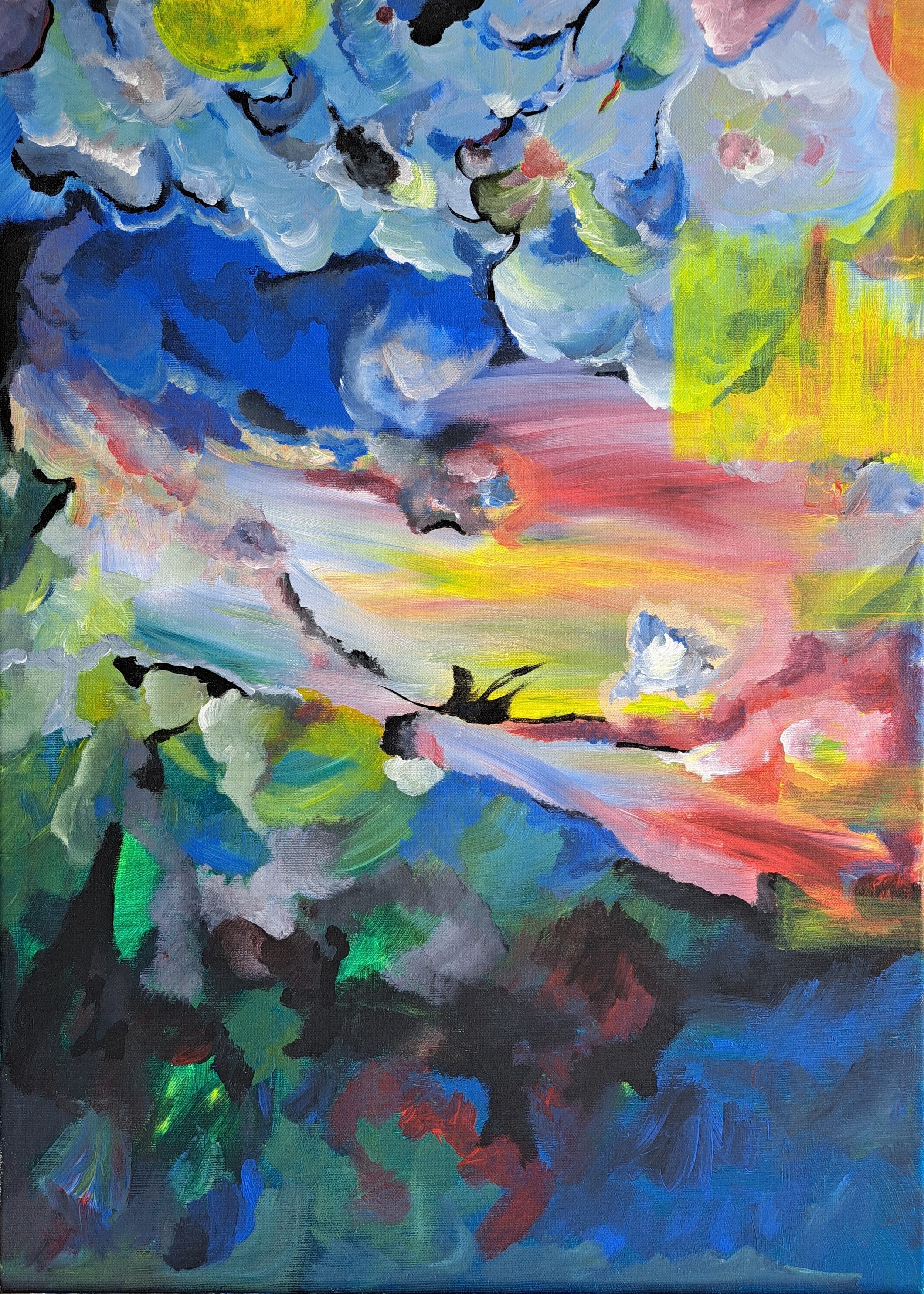 Yellow - 2024, acrylic on canvas, 50x70cm