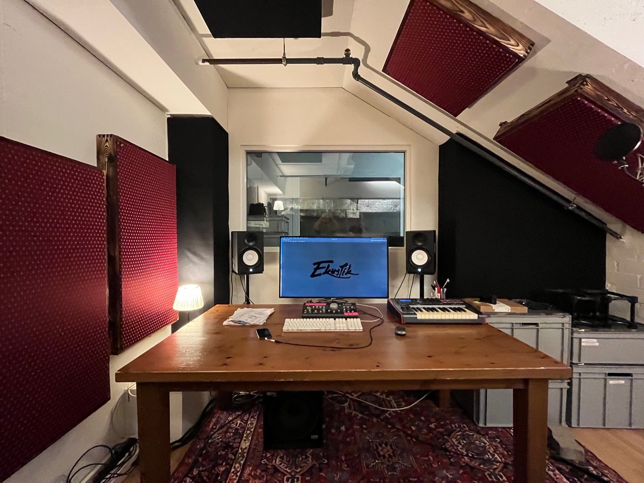 Red & black home studio
